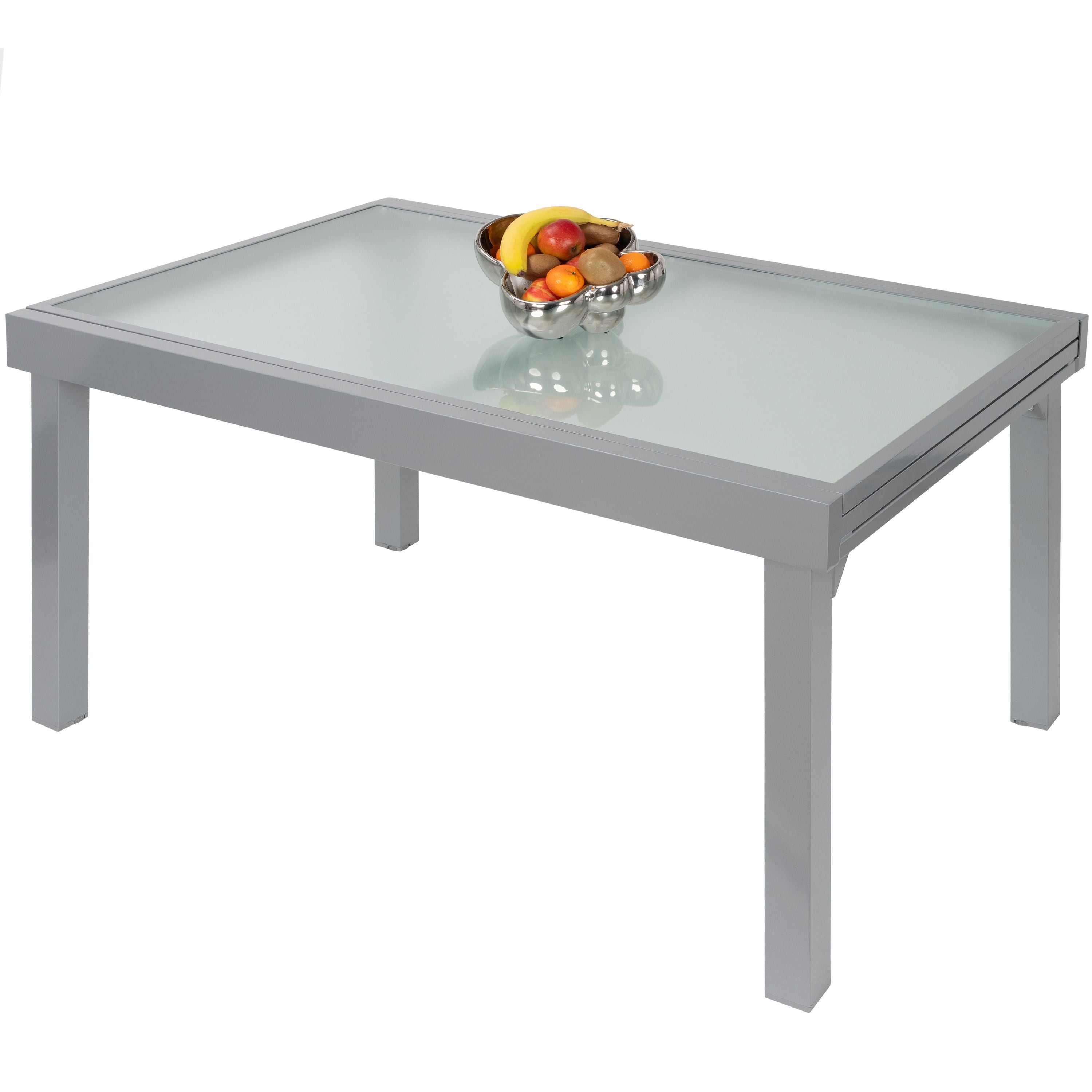 Diplomat XXL Ausziehtisch 135 - 270 cm silber