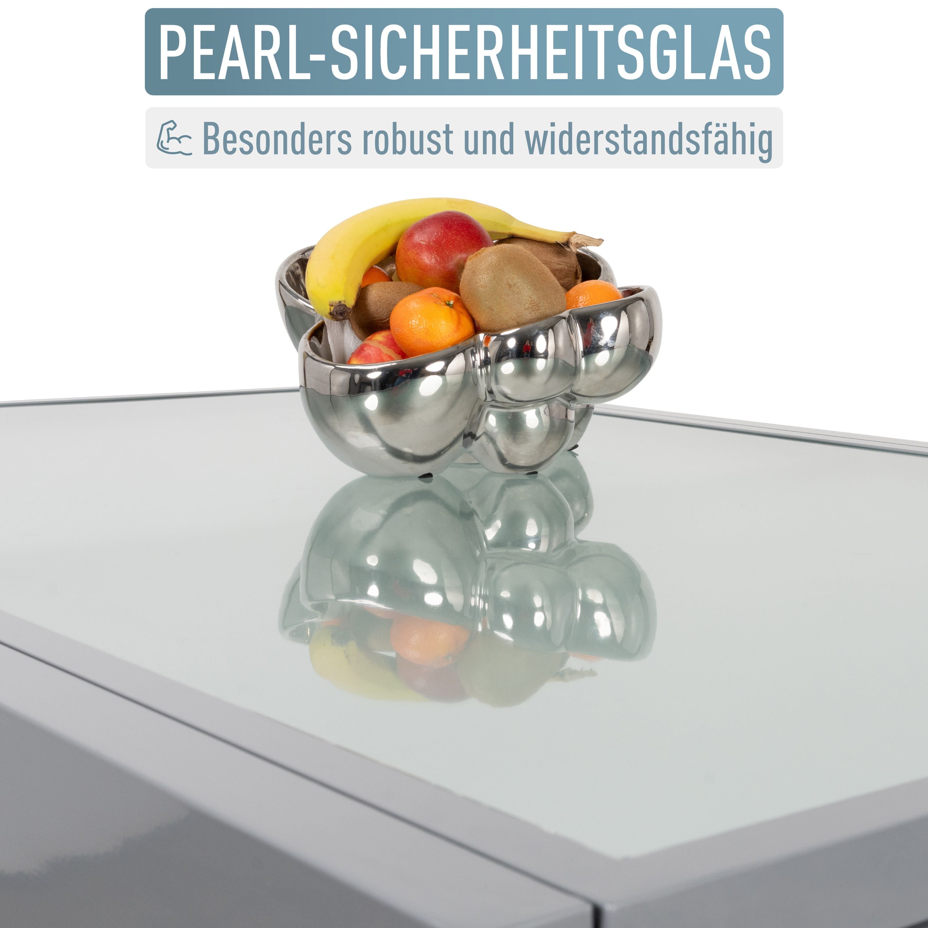 Diplomat XXL Ausziehtisch 135 - 270 cm silber