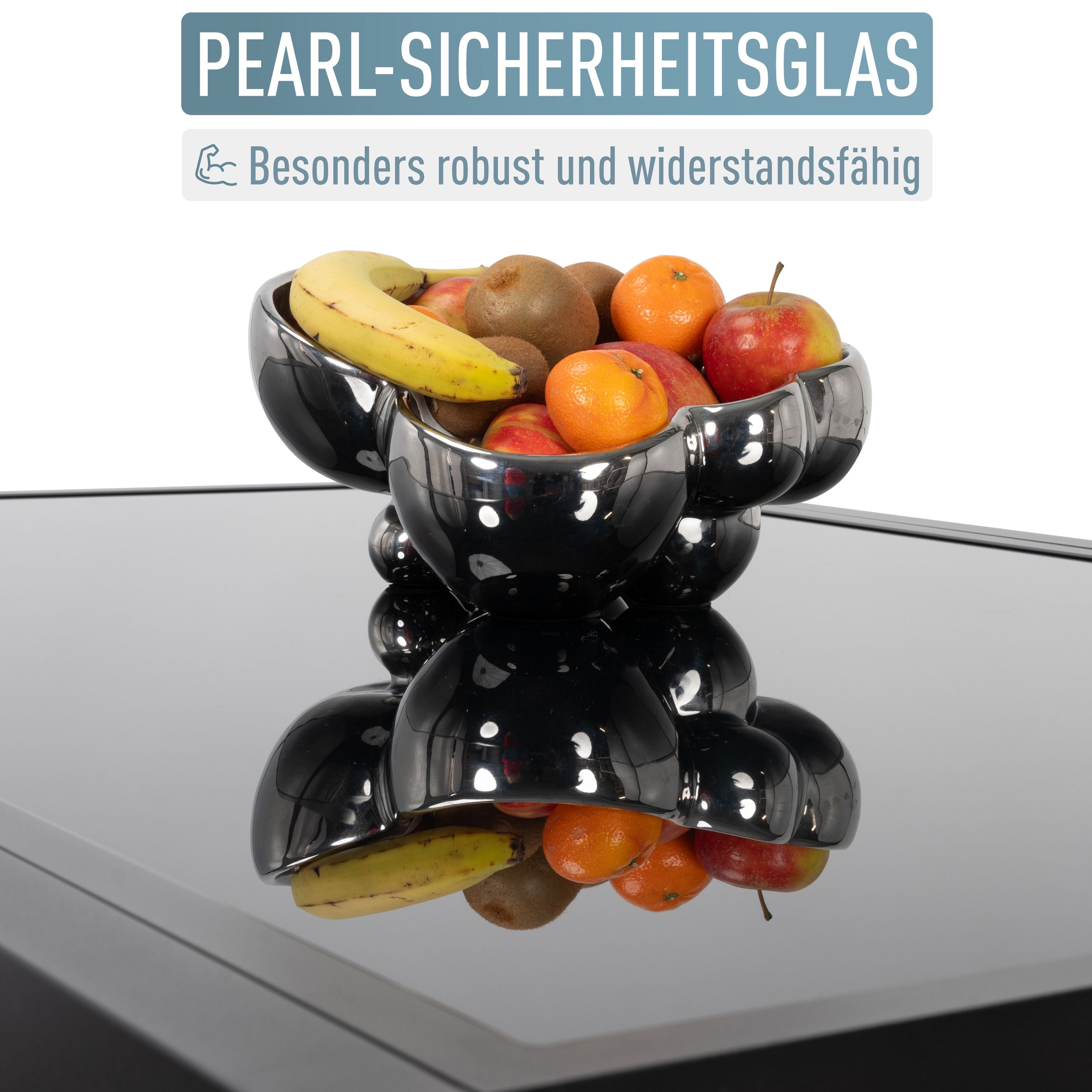 Diplomat Quadro Ausziehtisch 90 - 180 cm schwarz