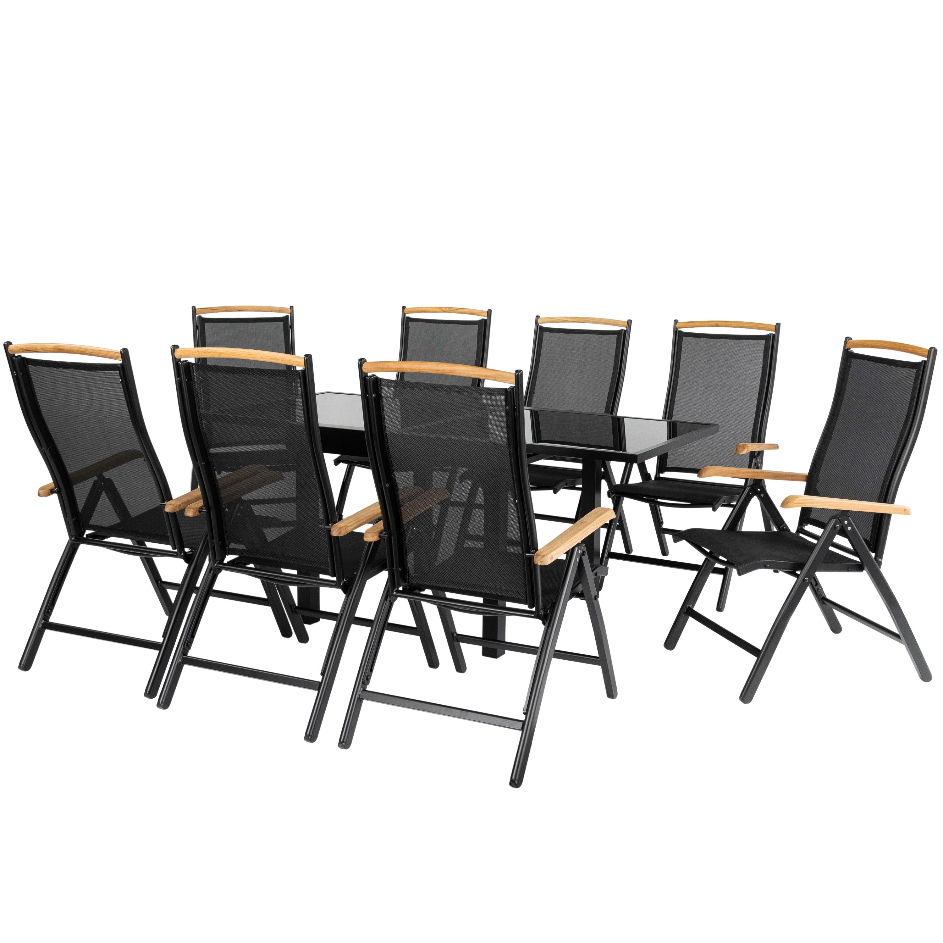 Diplomat Quadro Ausziehtisch 90 - 180 cm schwarz