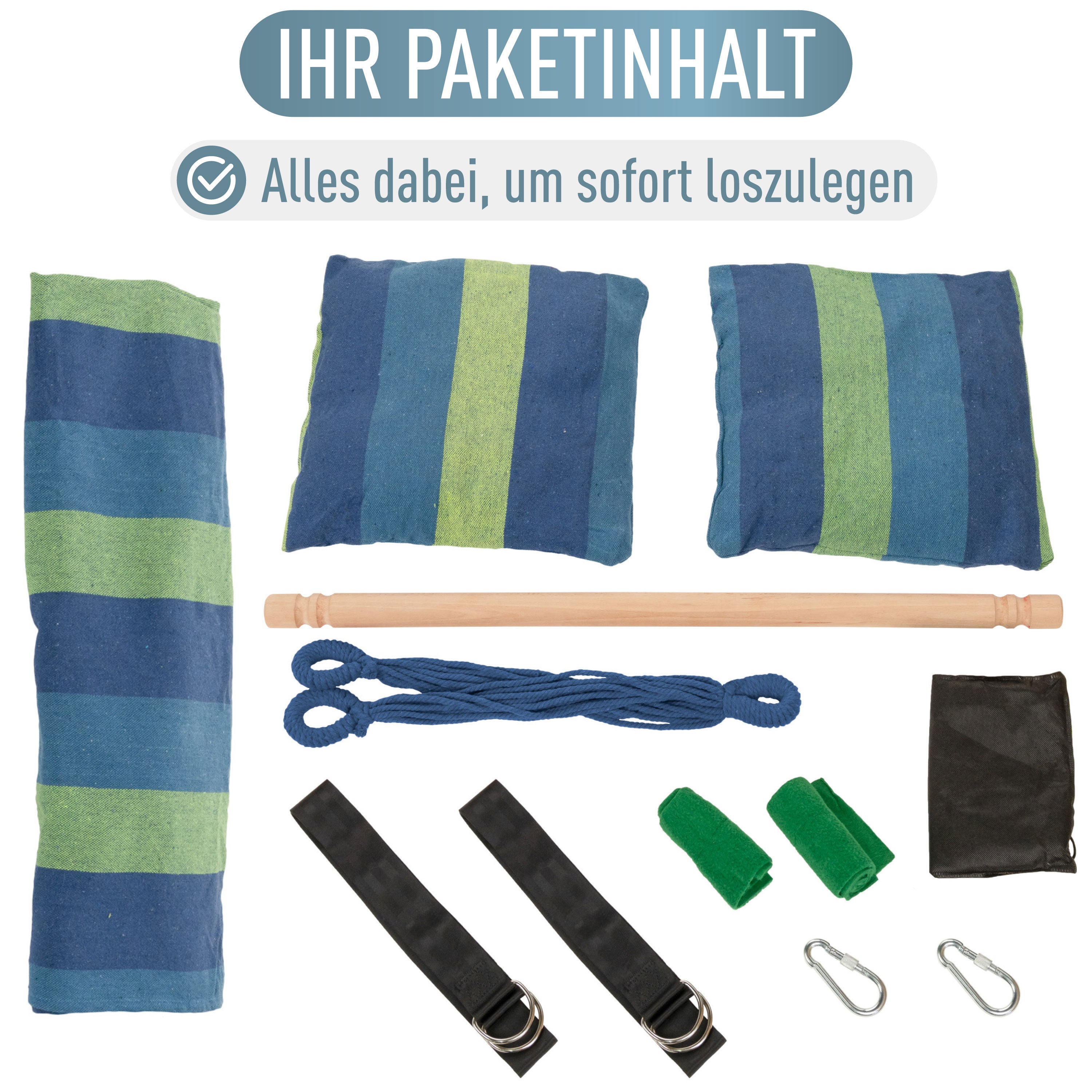 Kalea Hängesessel Blau/Grün