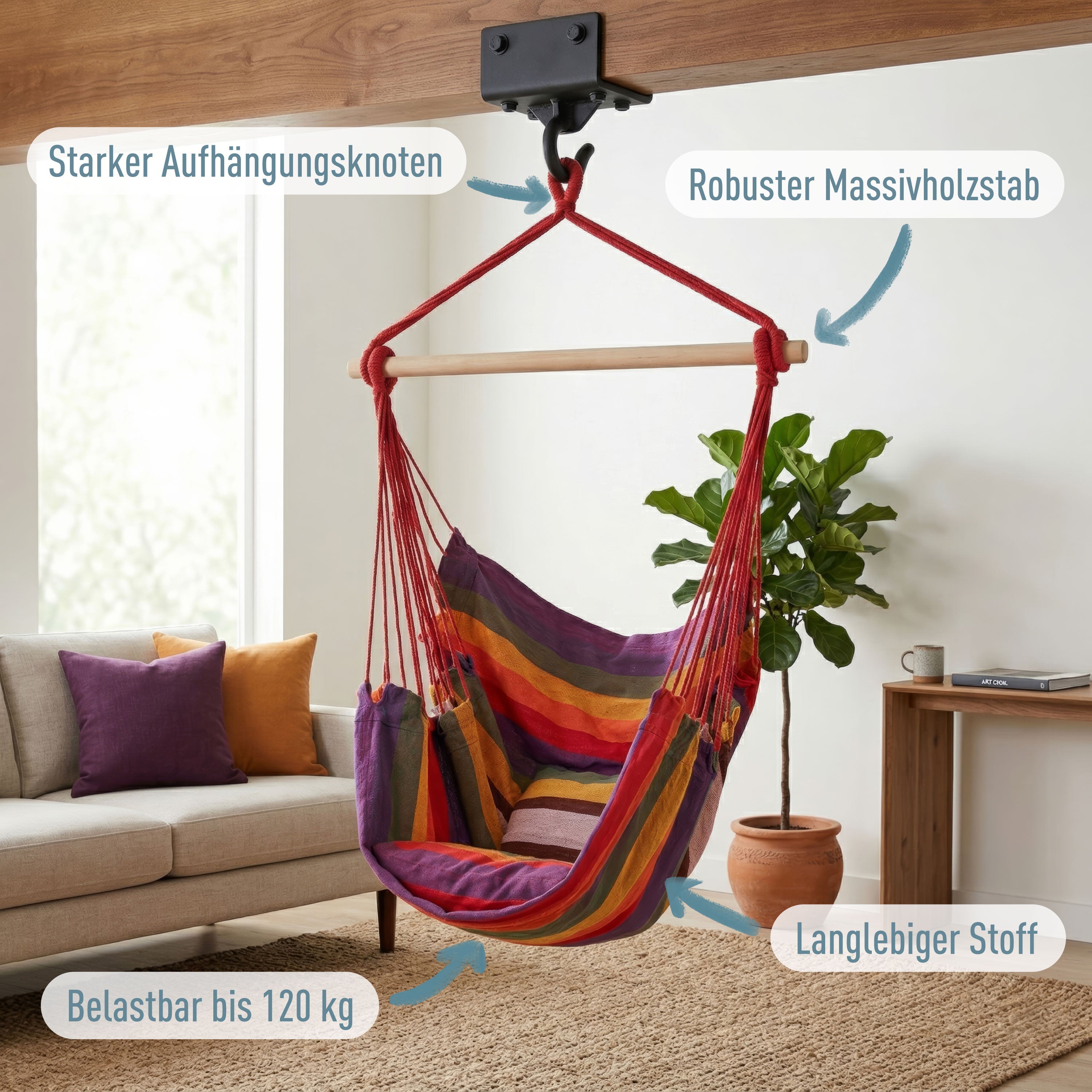 Kalea Hängesessel Regenbogen