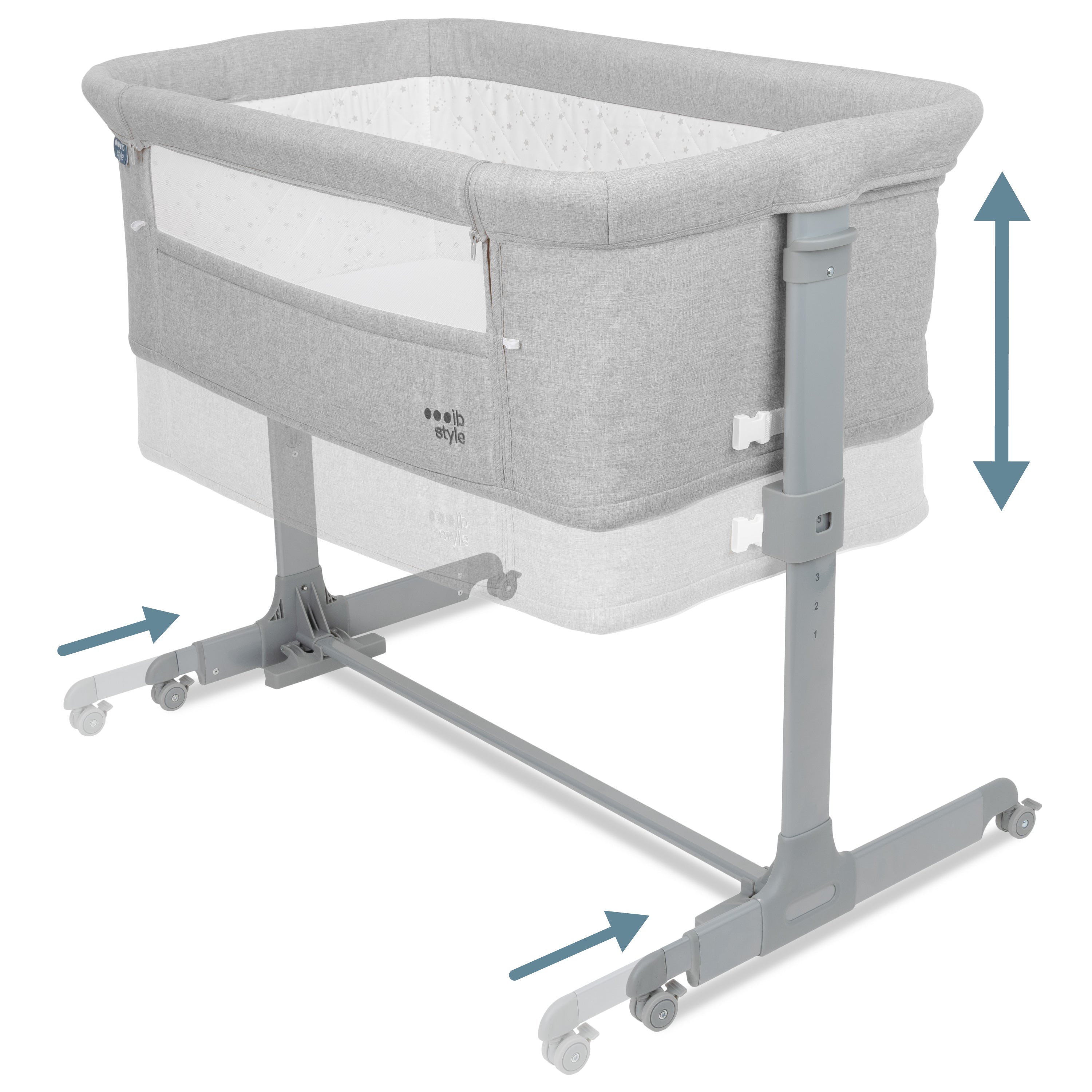 Babybett Aluna Grau