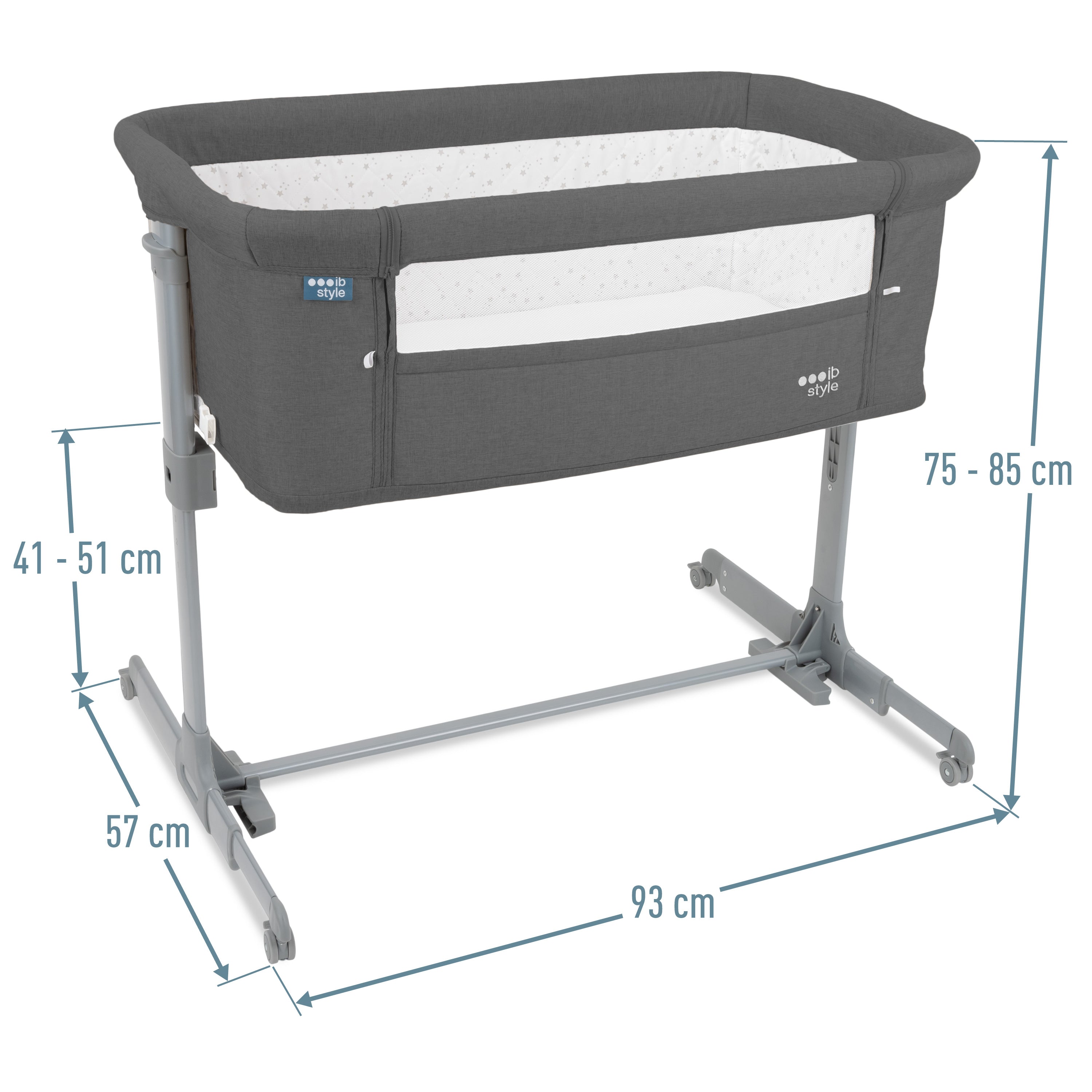 Kinderbett Aluna Dunkel Grau