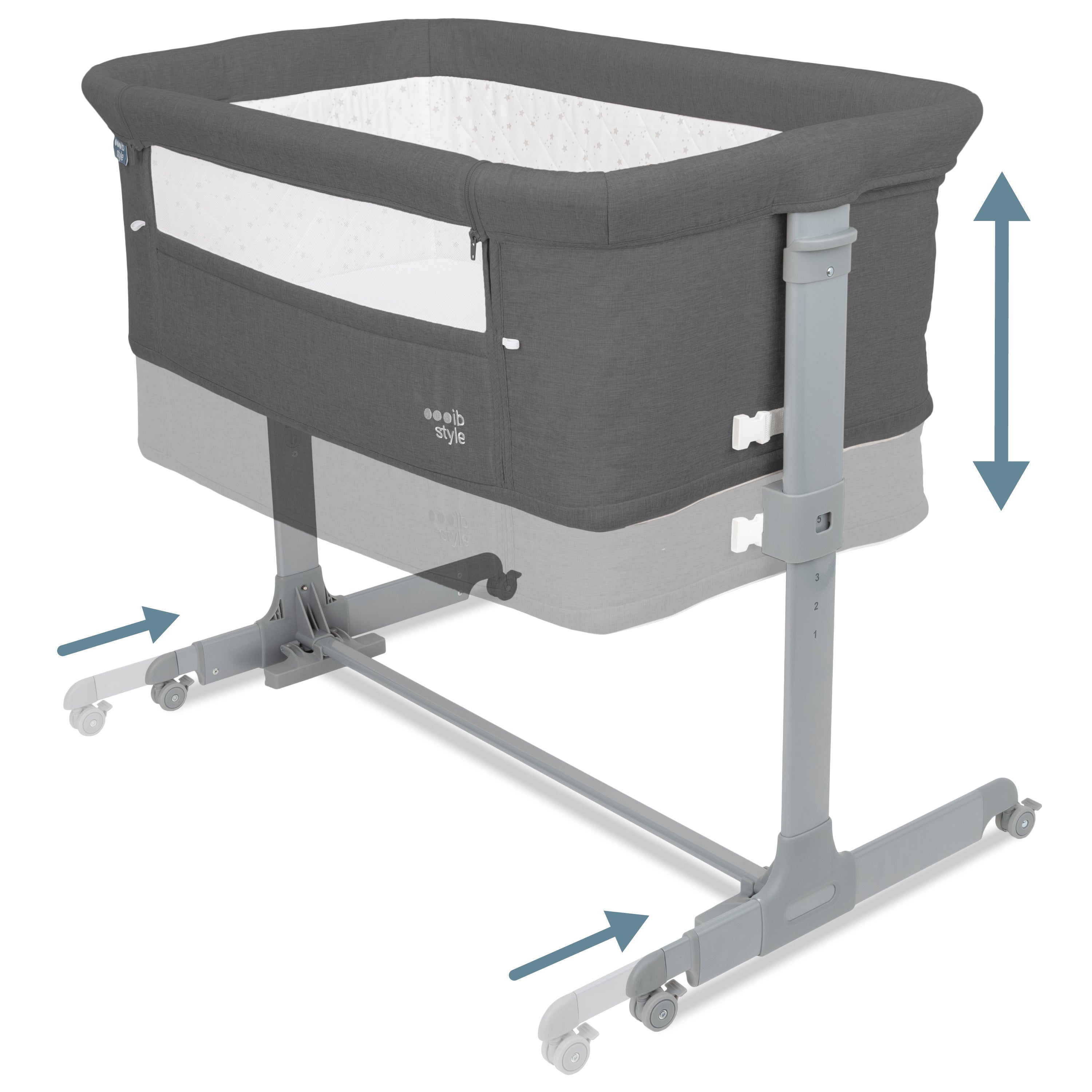 Kinderbett Aluna Dunkel Grau