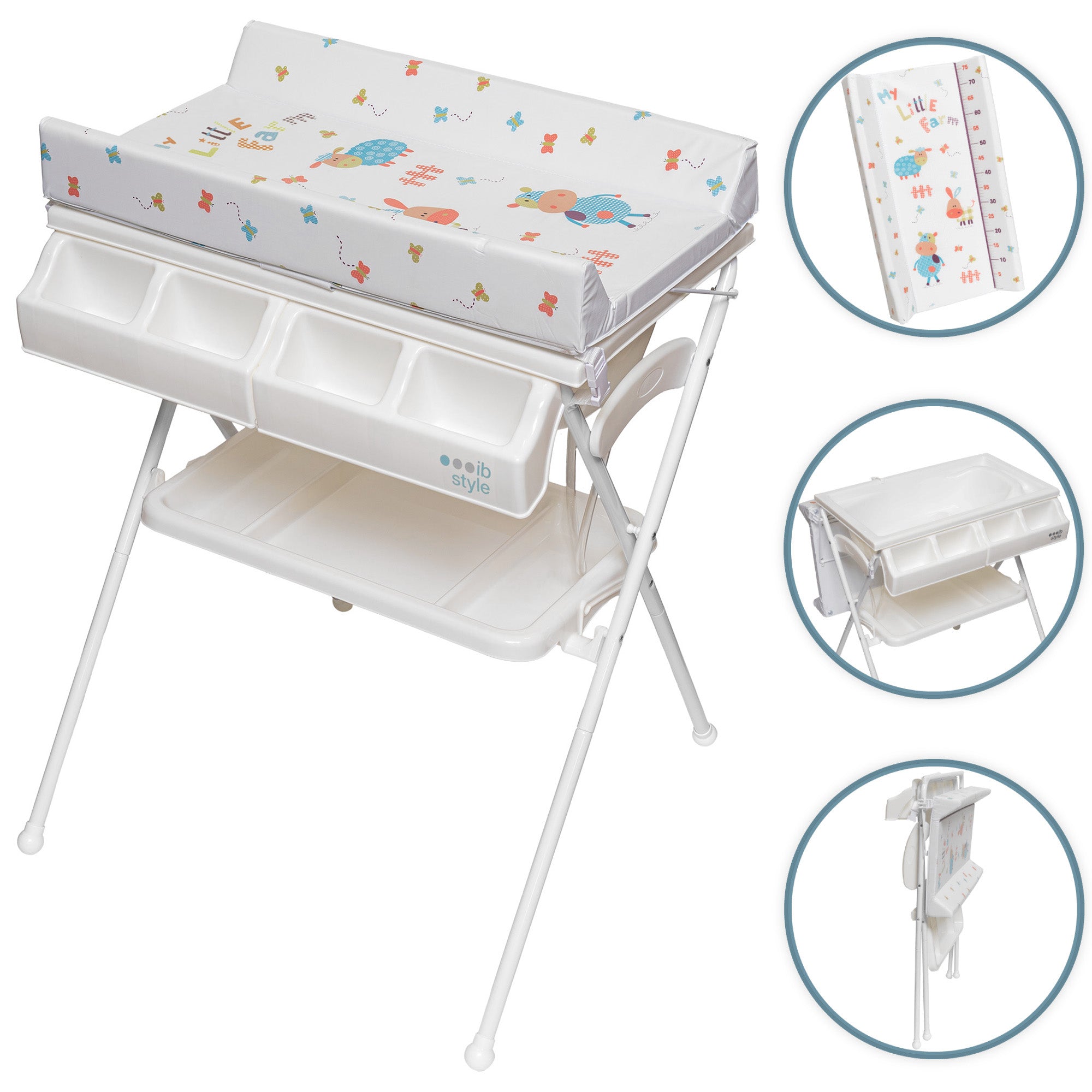 Koa Bade- & Wickelkombination klappbar My Little Farm Color