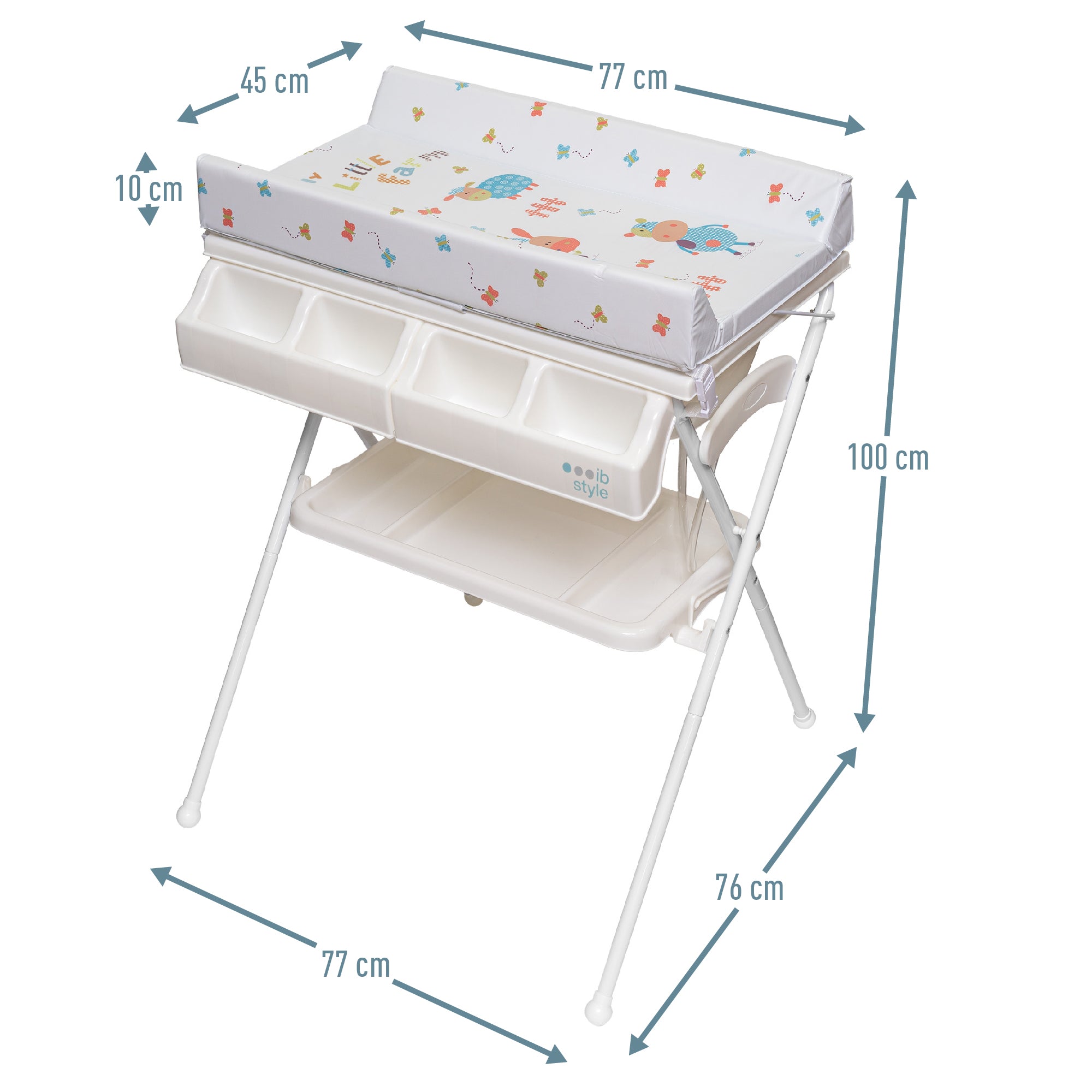 Koa Bade- & Wickelkombination klappbar My Little Farm Color