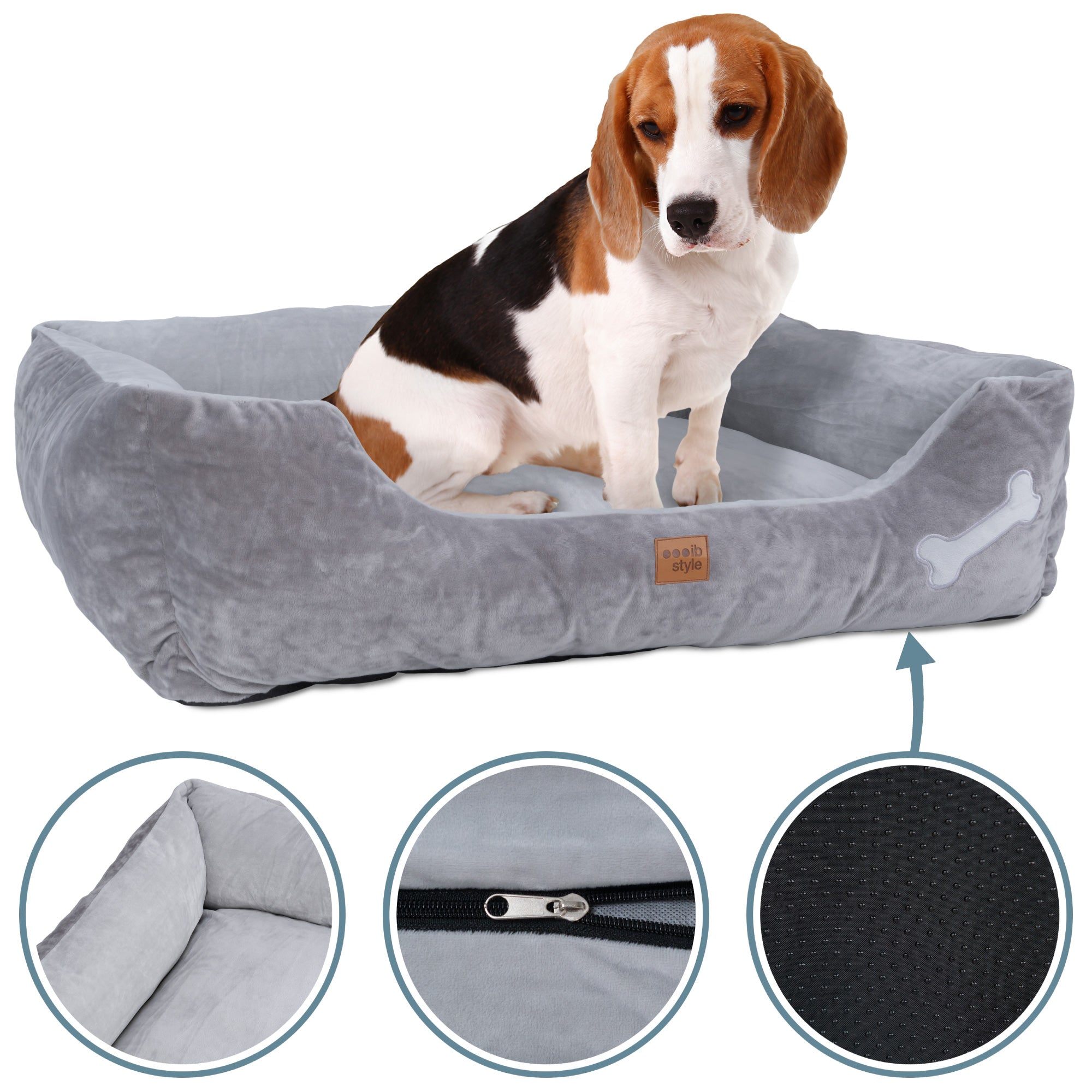 Happy Buddy M Hundebett Grau