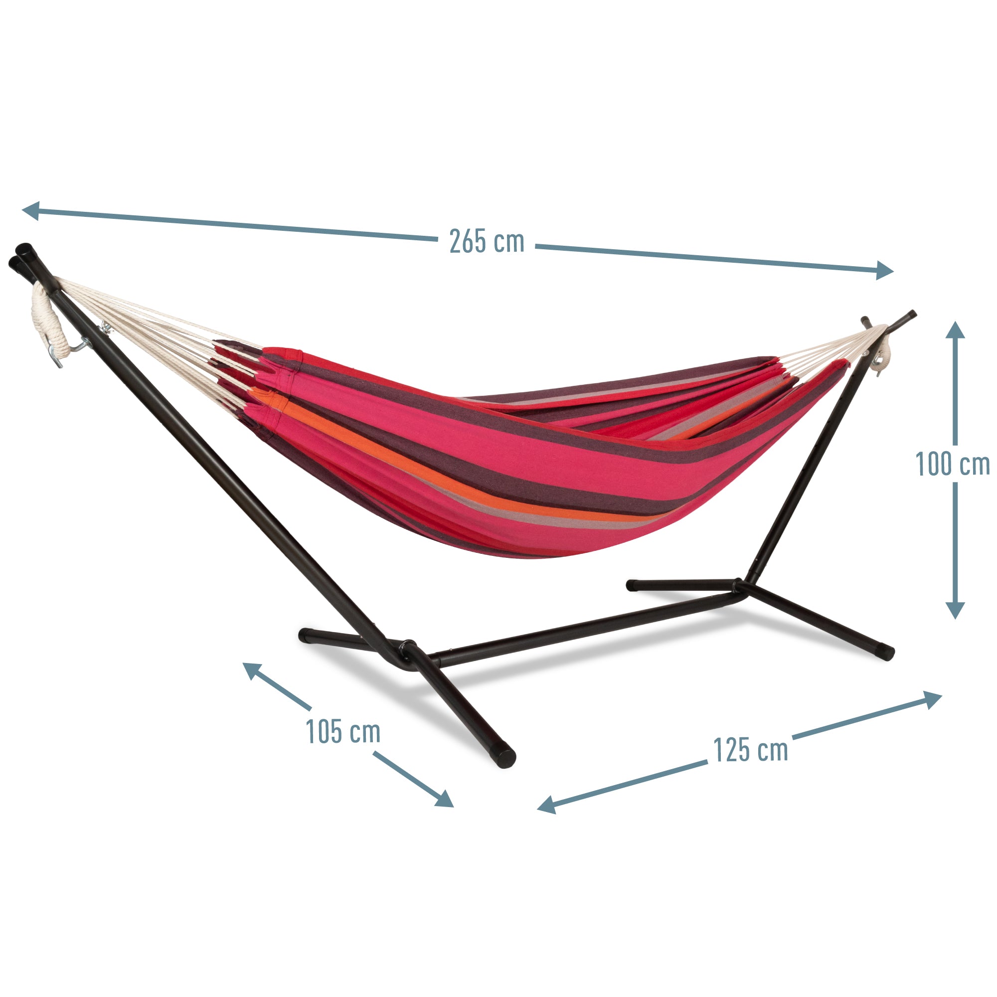 Hängematte Kalani Rot mit Gestell ib style