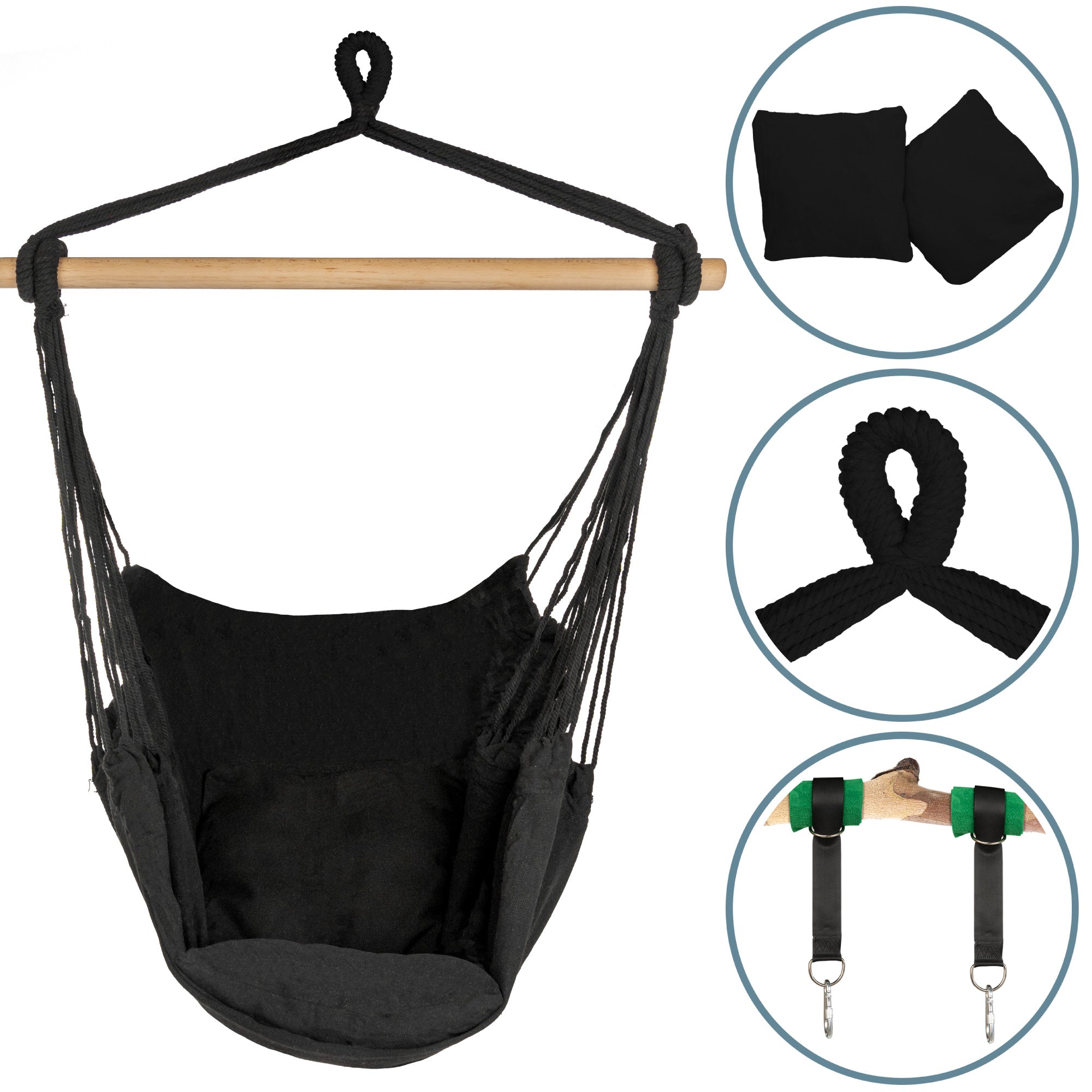 Hängesessel Kalea Schwarz ib style