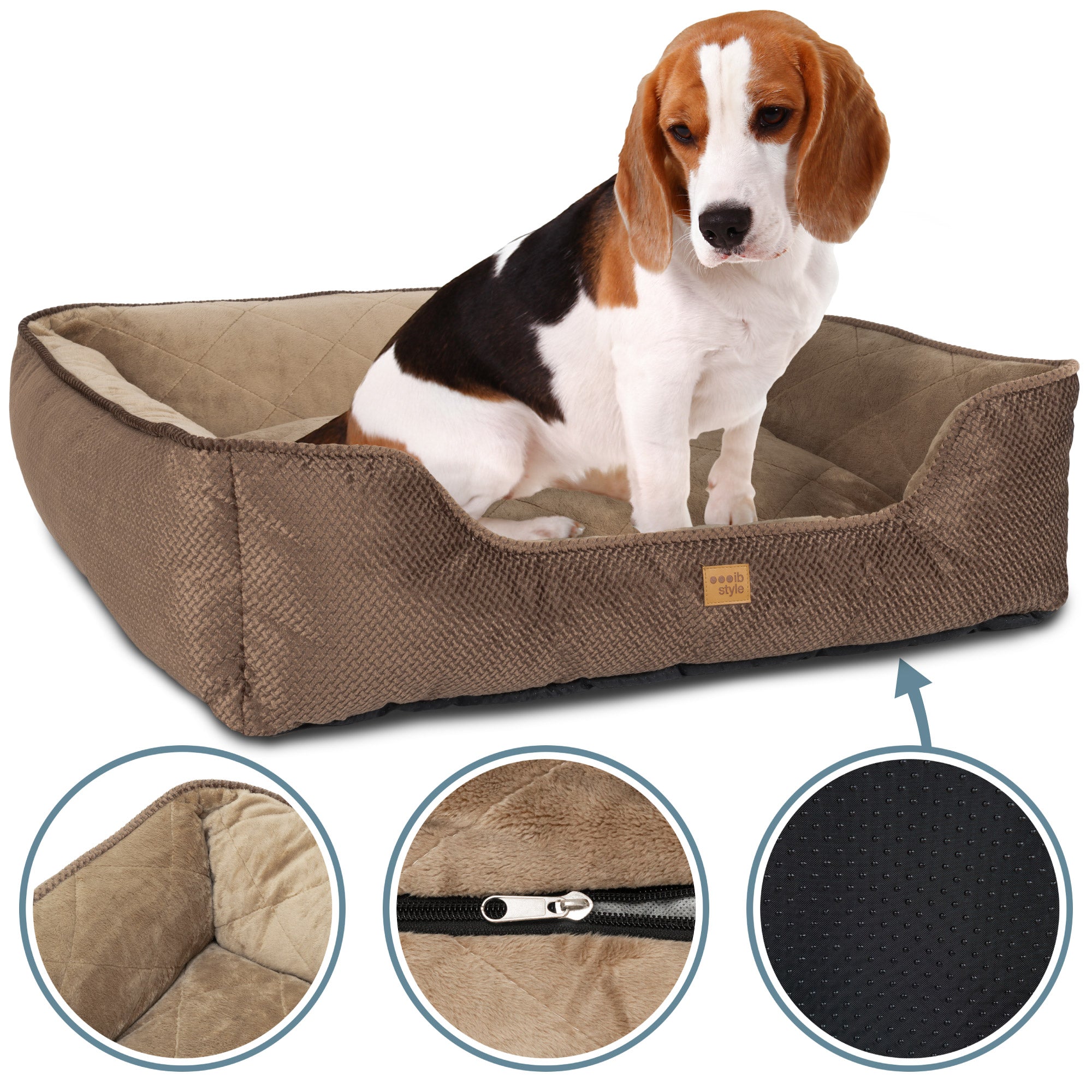 Happy Milo M Hundebett Braun