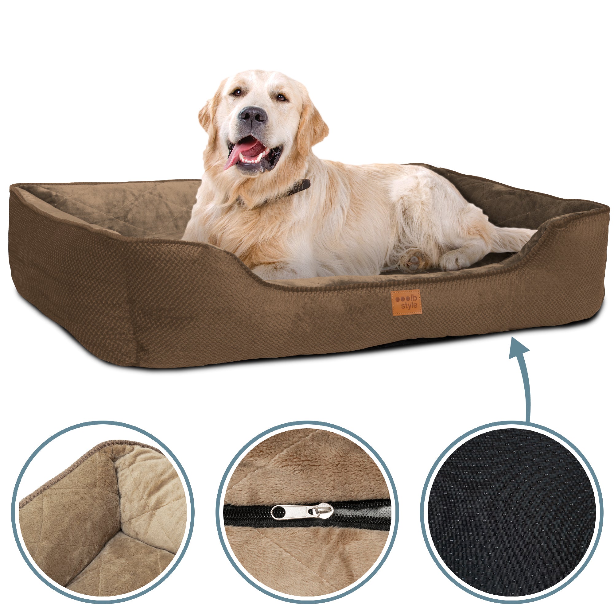 Hundebett Milo L 100 x 80 cm Braun