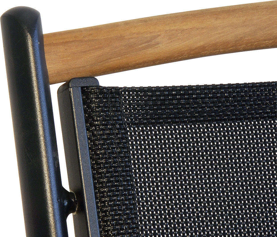 Diplomat Stapelstuhl schwarz/teak