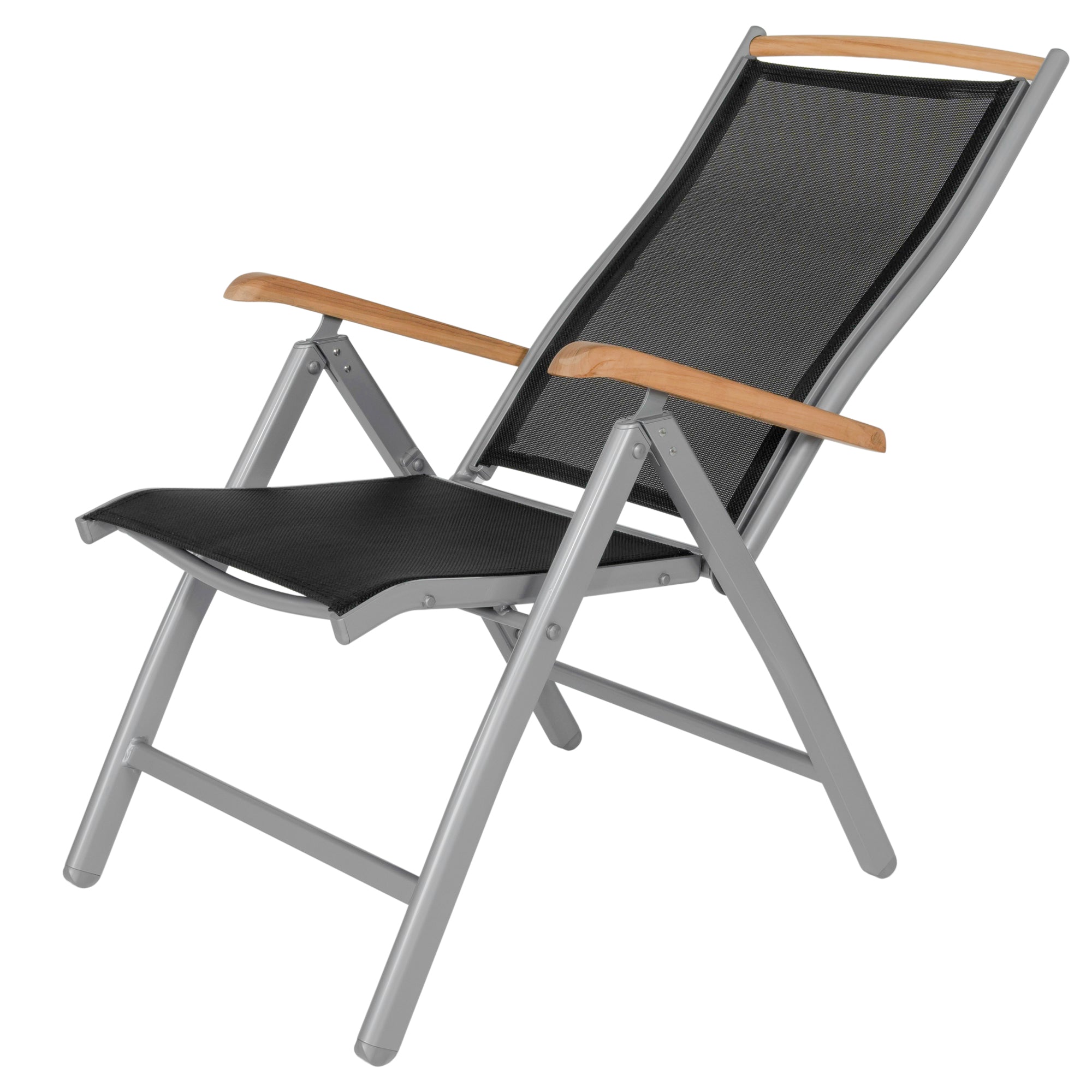 Gartenstühle Diplomat Set Silber Teak Holz ib style