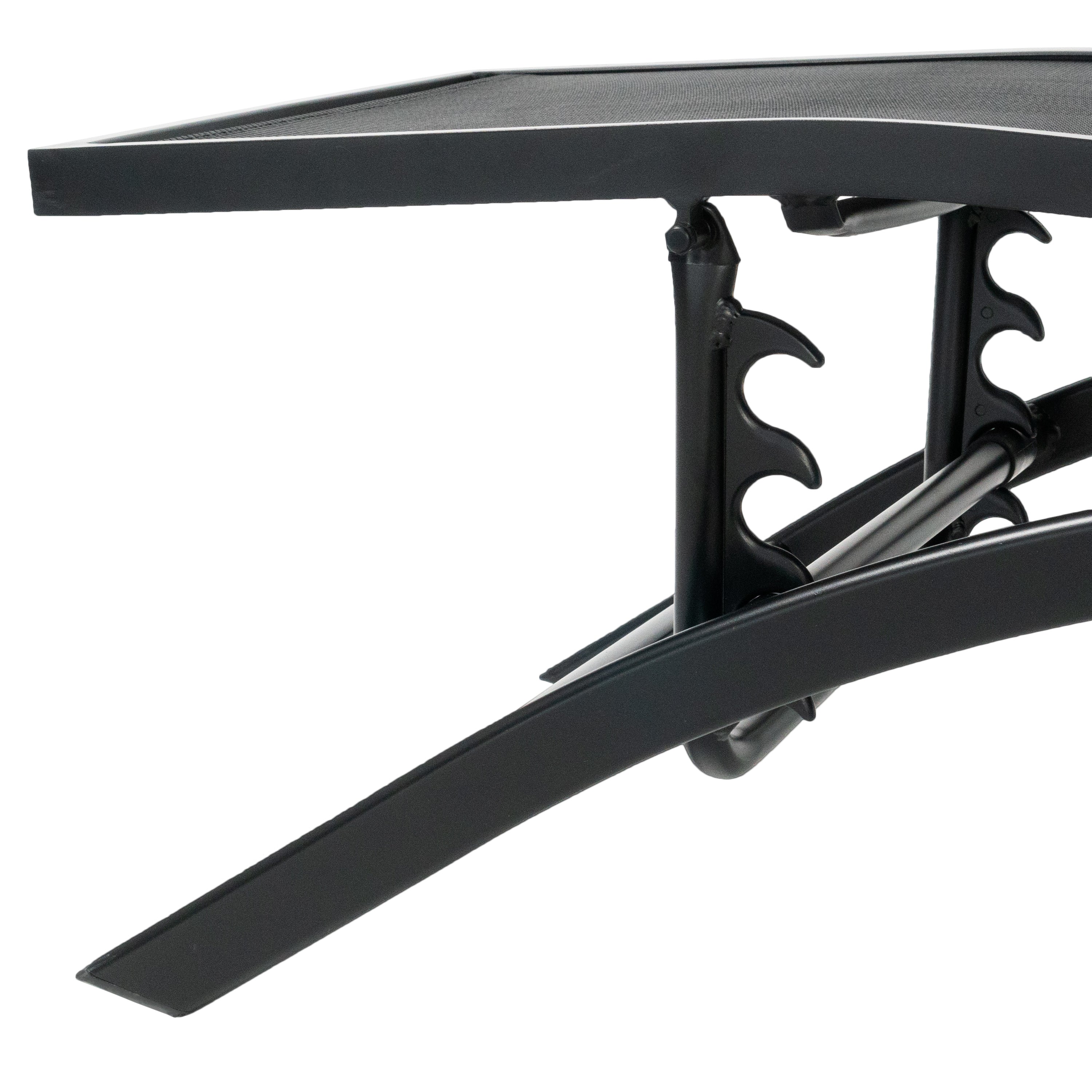 Gartenliege Diplomat Schwarz Rollbar