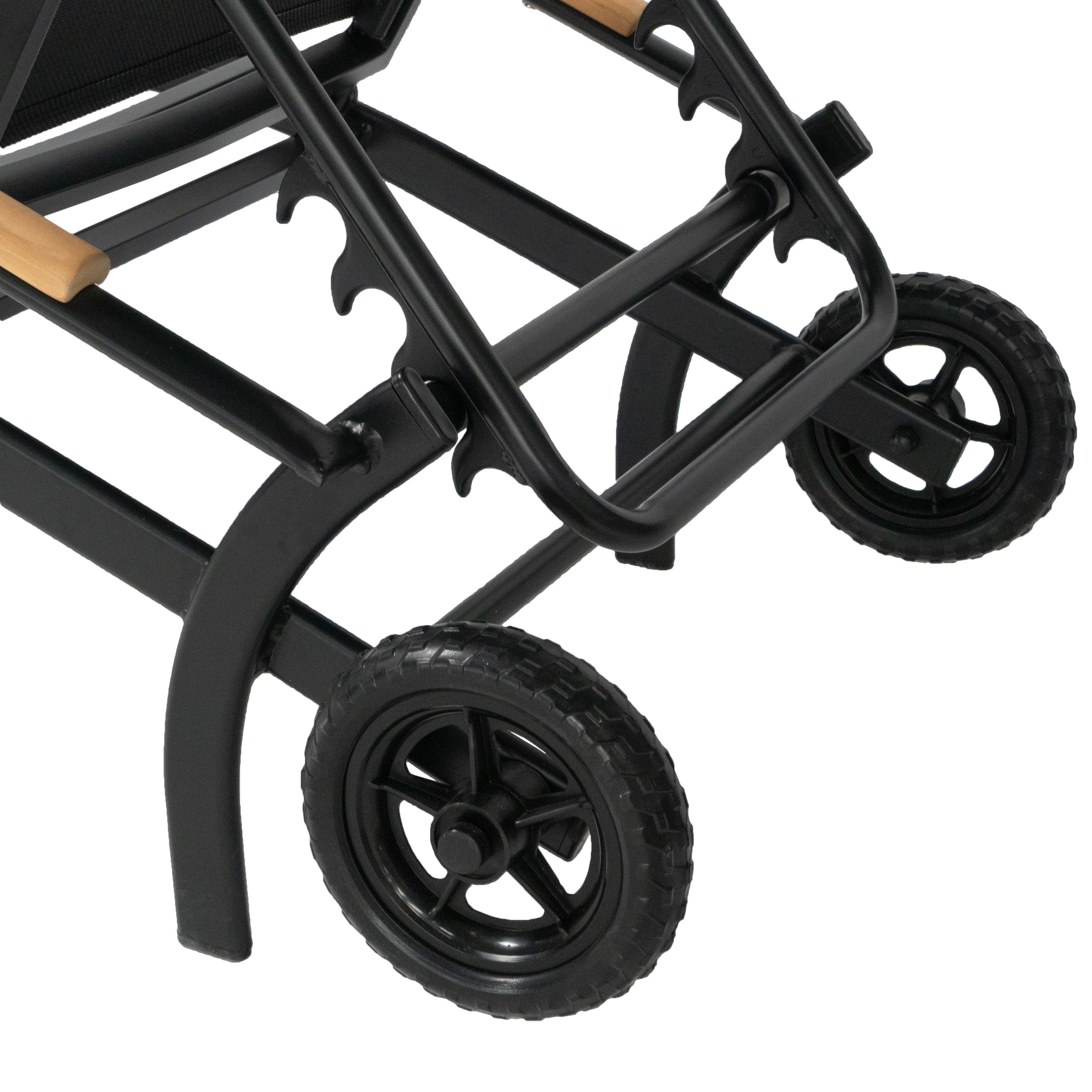 Gartenliege Diplomat Schwarz Rollbar