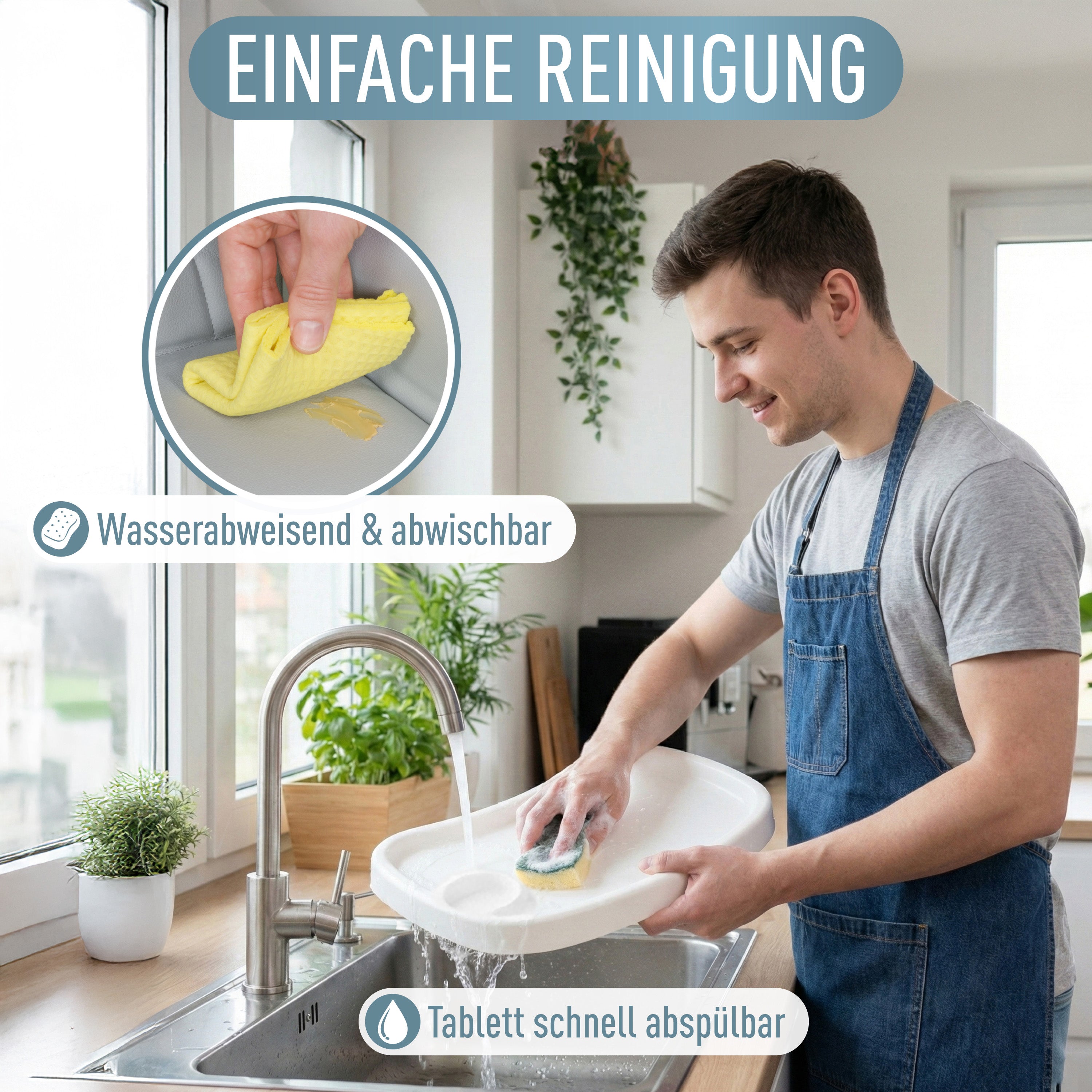 Chaise haute Leno Gris