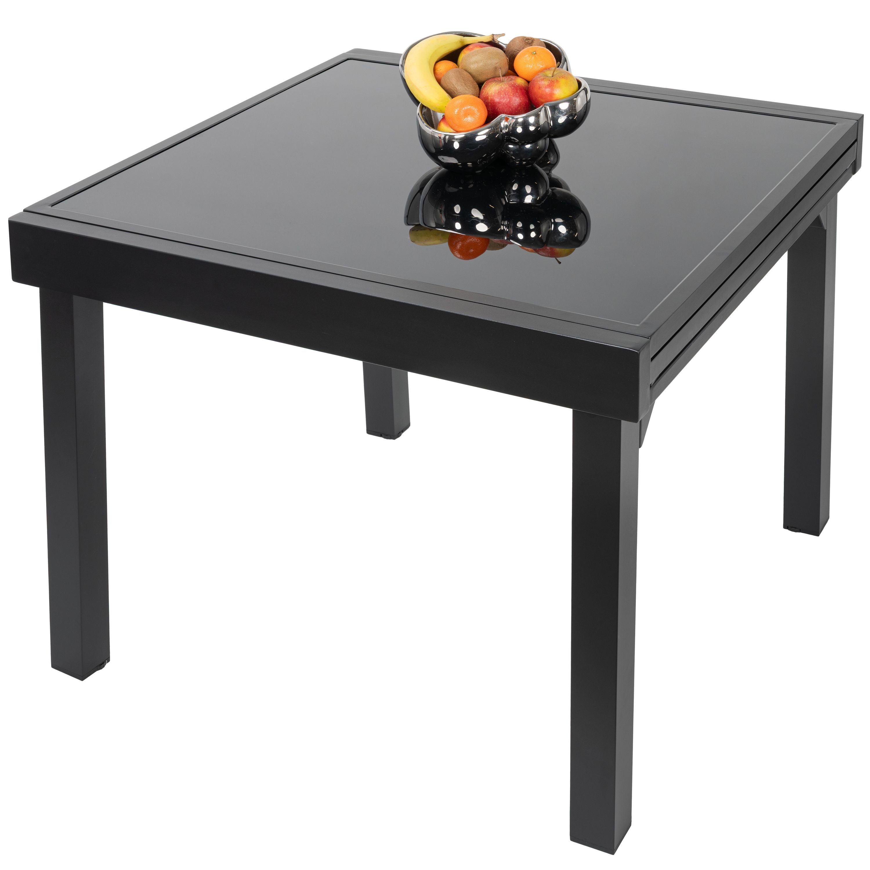 Diplomat Quadro Ausziehtisch 90 - 180 cm schwarz