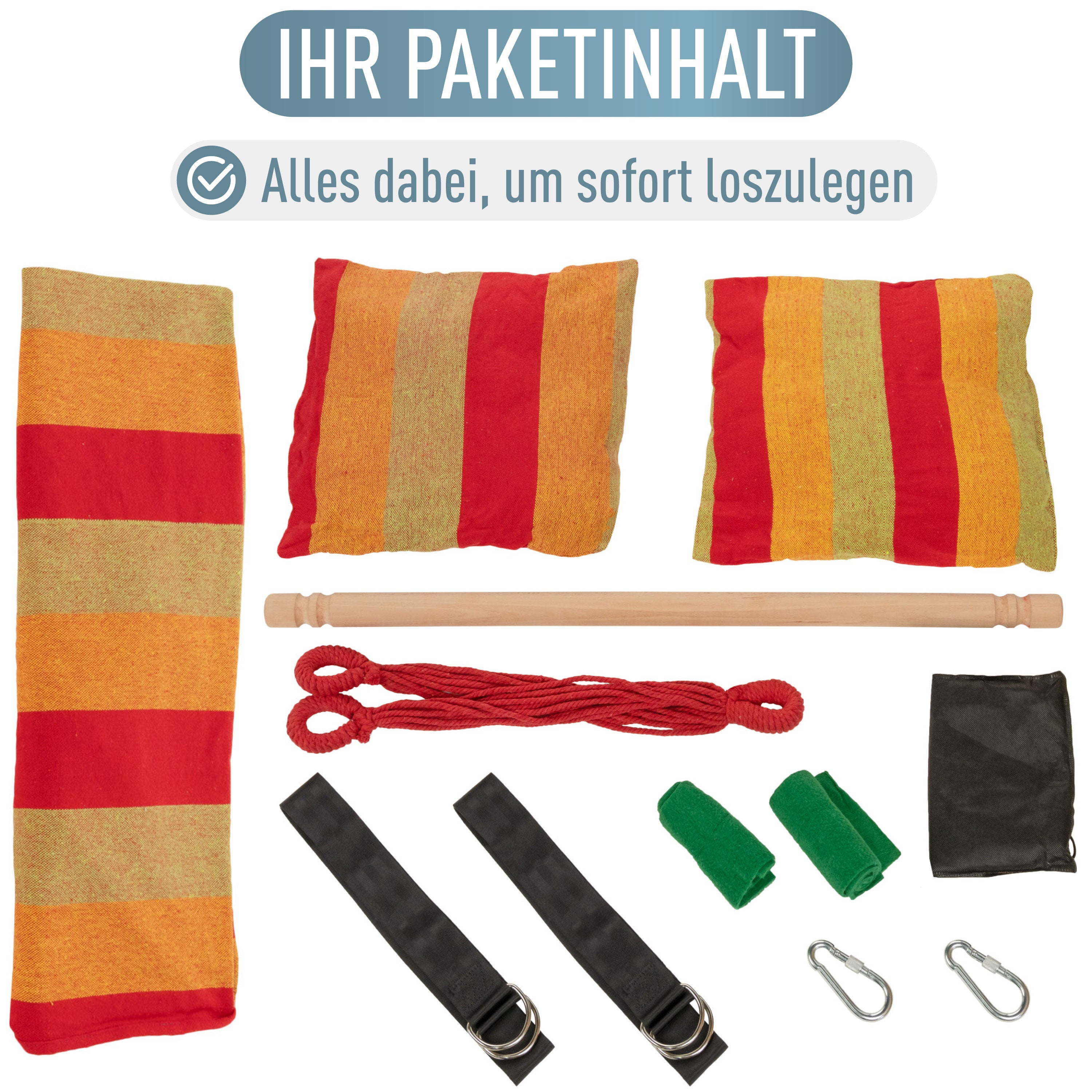 Kalea Hängesessel Rot/Gelb