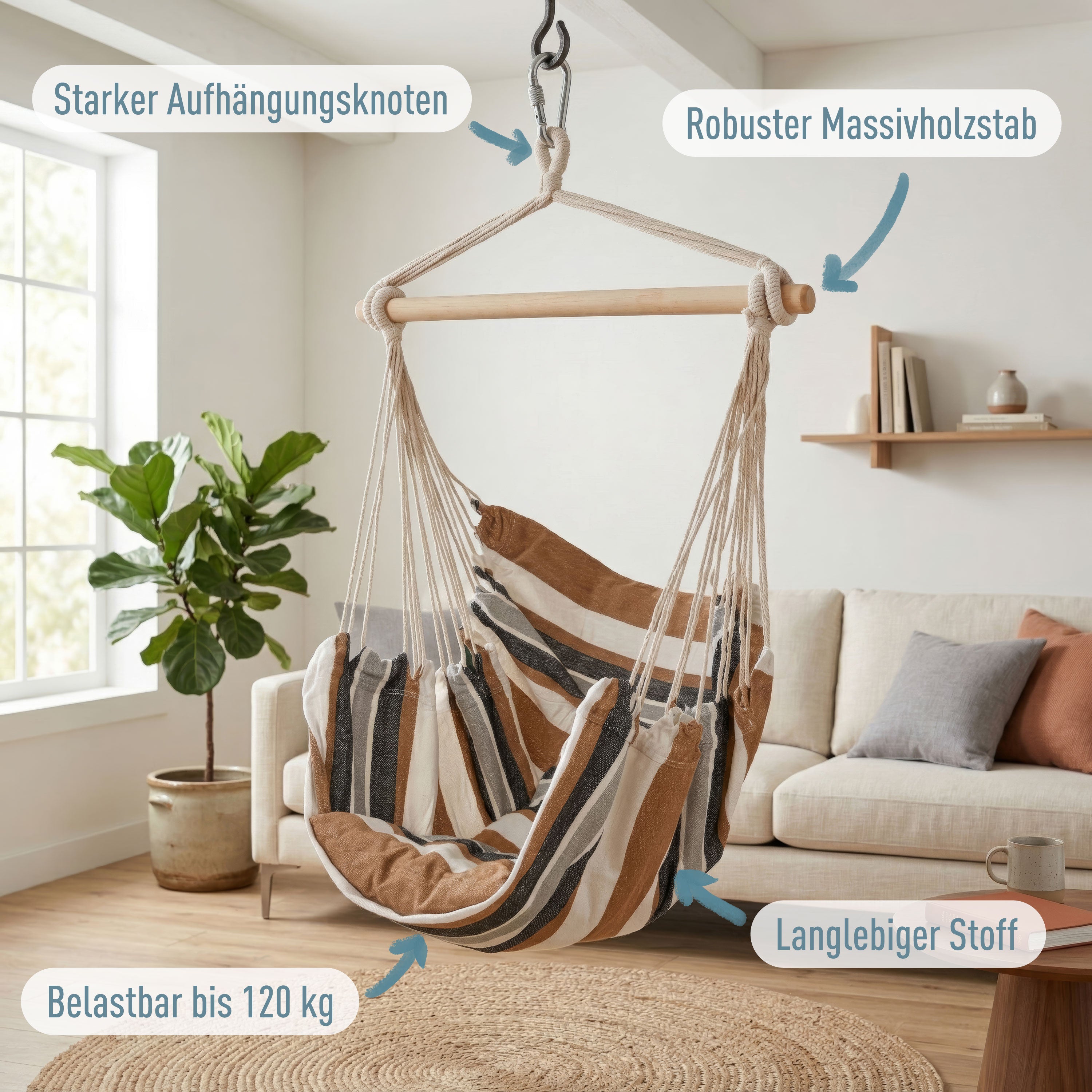 Kalea Hängesessel Cappuccino