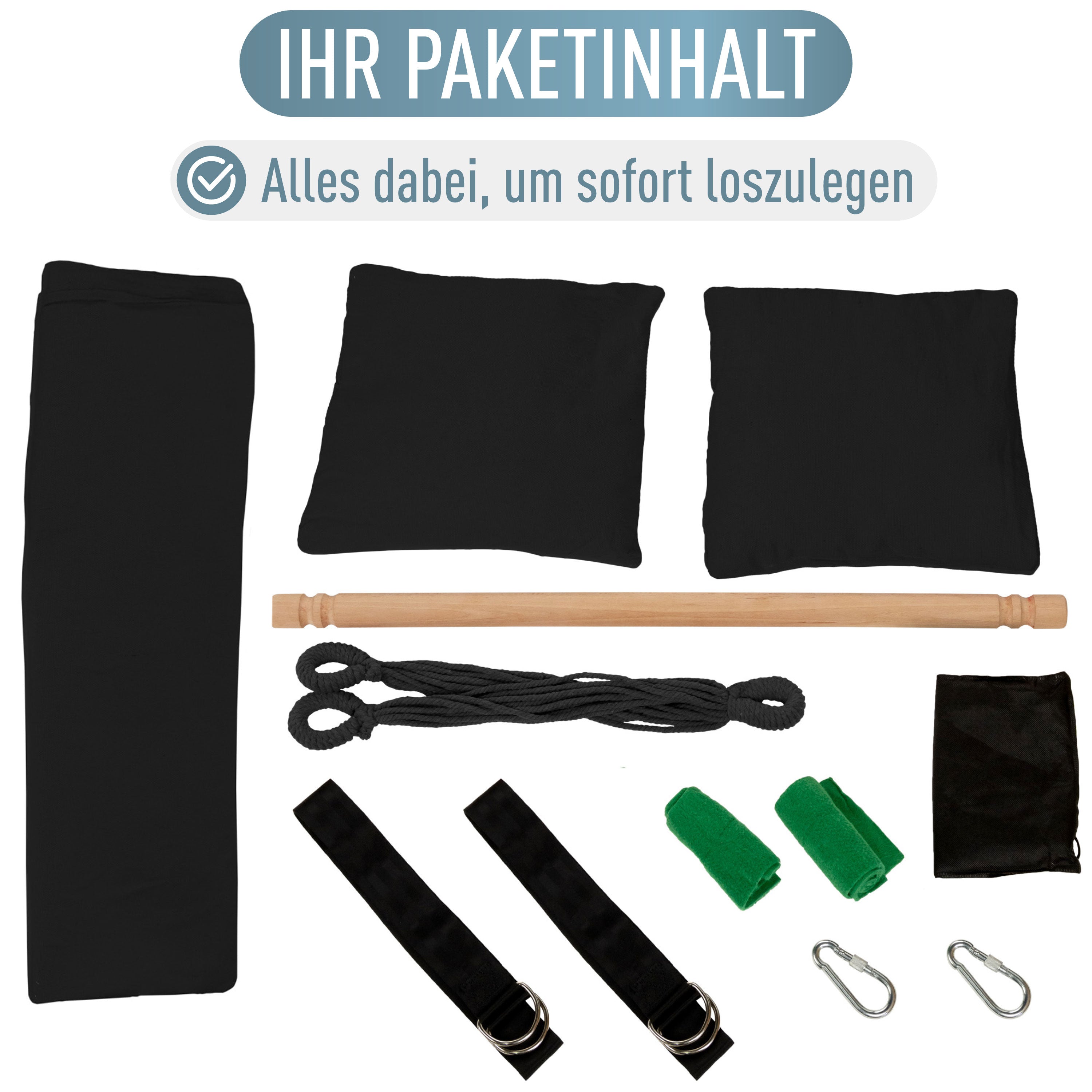 Kalea Hängesessel Schwarz