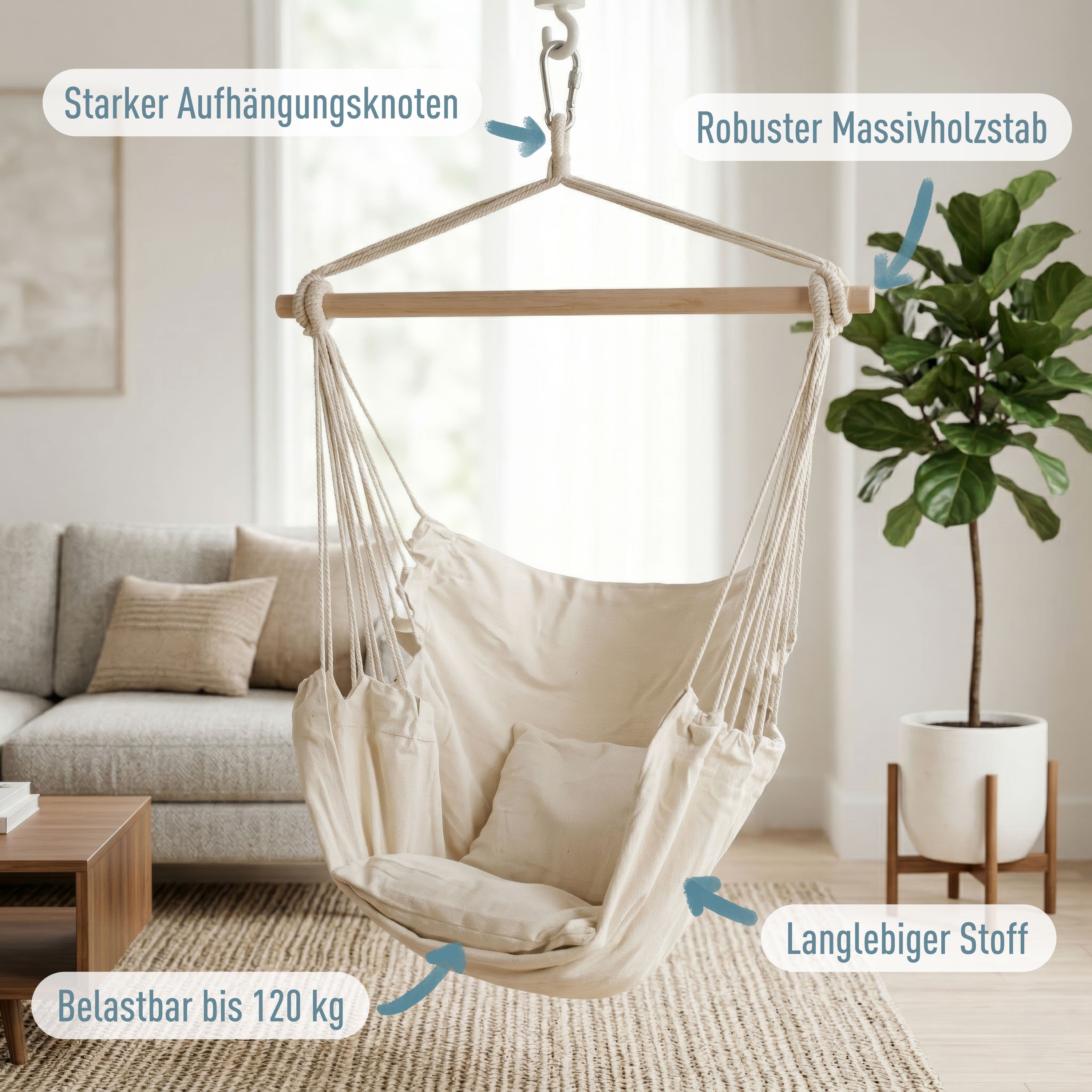 Kalea Hängesessel Weiß