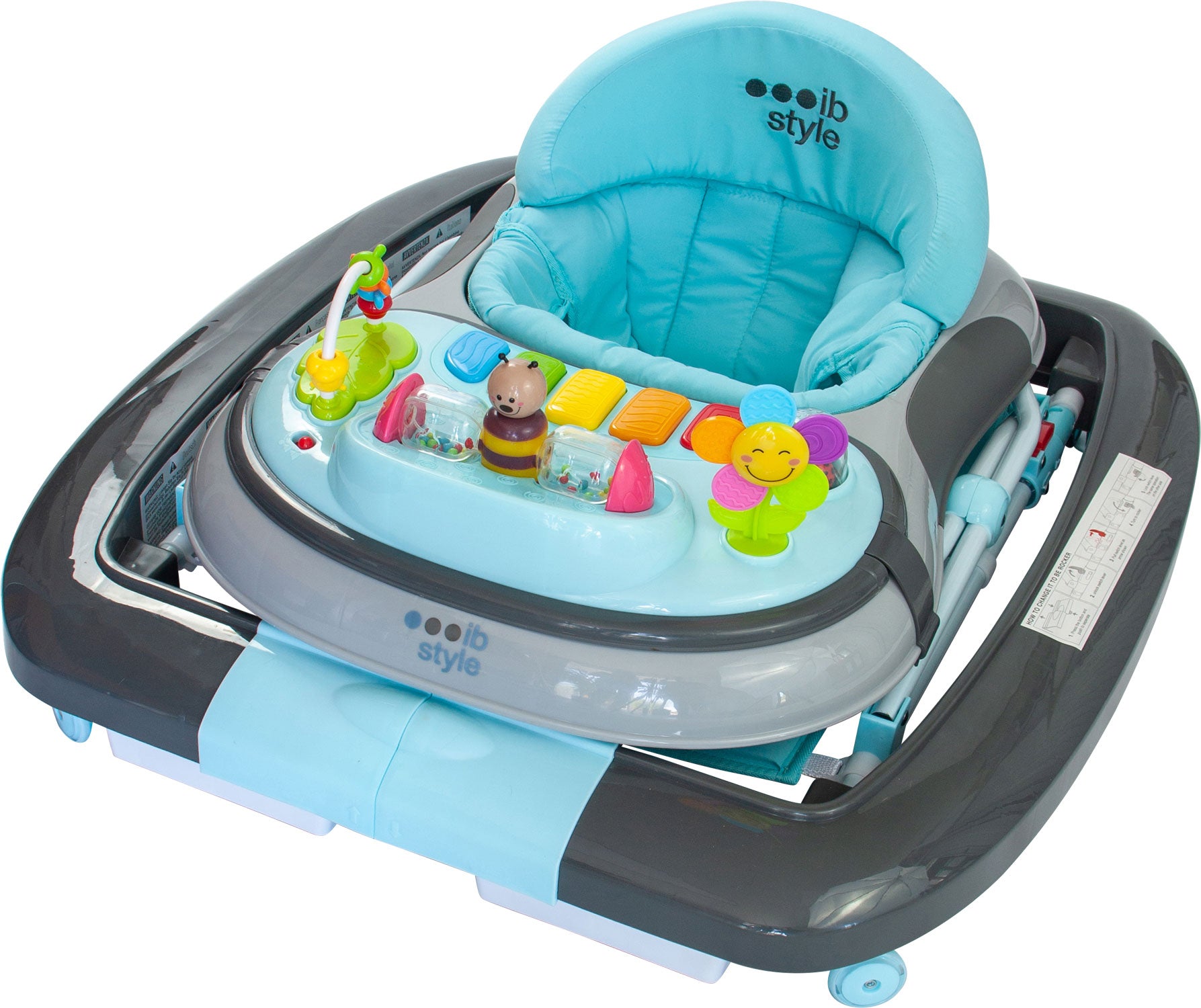 Little World Babywalker Türkis Grau