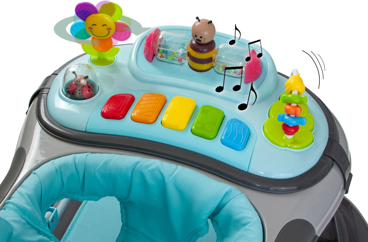 Little World Babywalker Türkis Grau