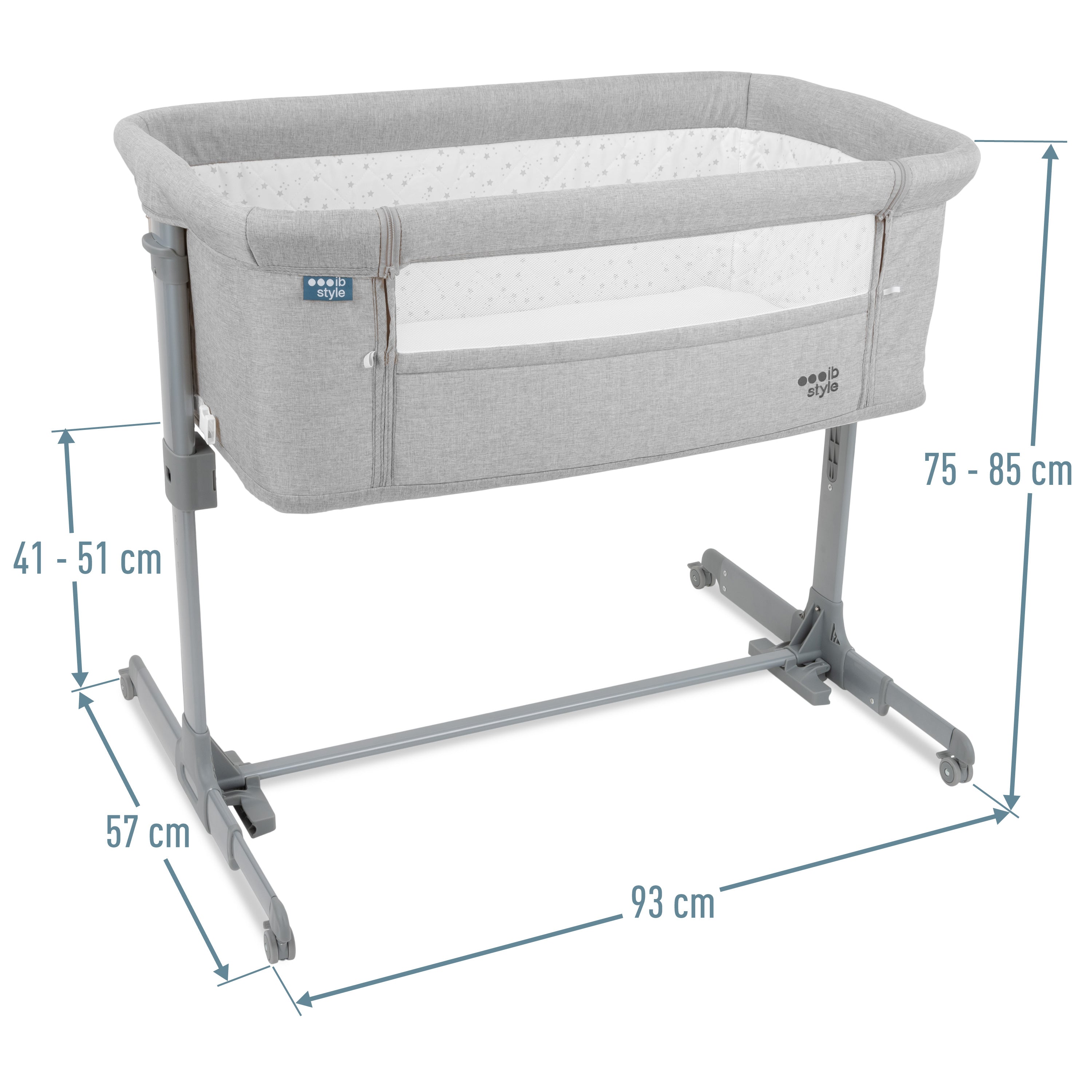 Babybett Aluna Grau