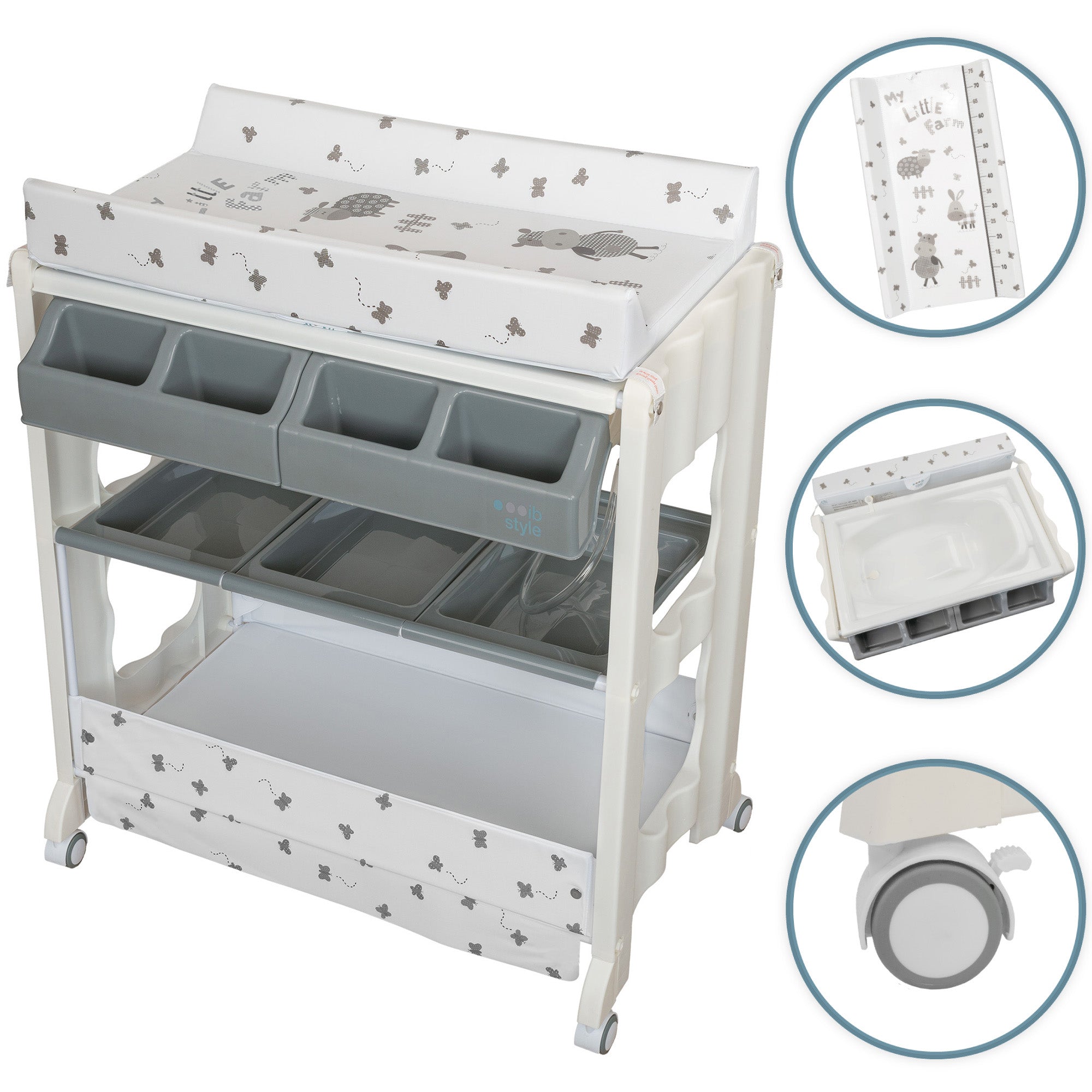 Mobiler Wickeltisch rollbar Isa My Little Farm