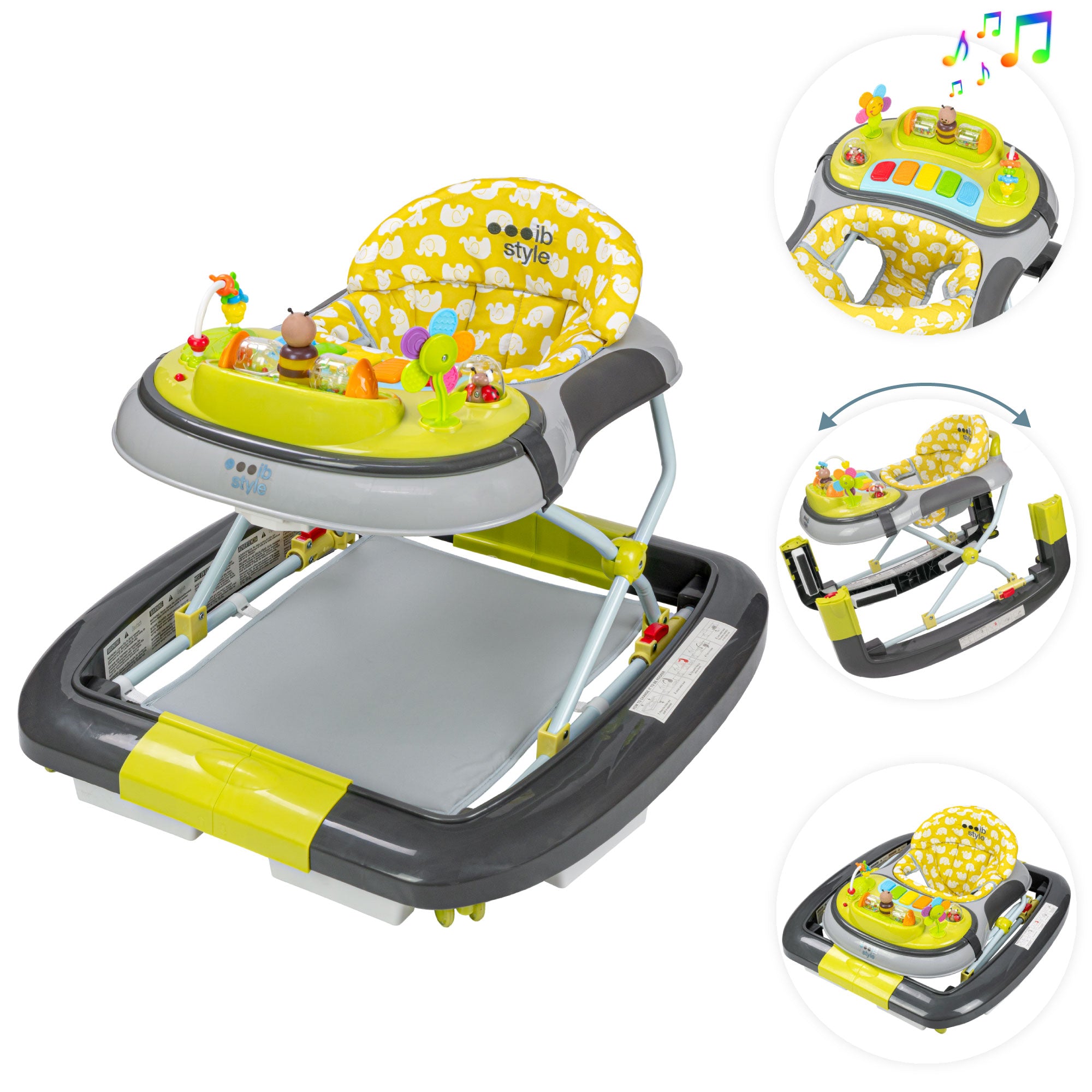 Little World Babywalker Lemon Grey