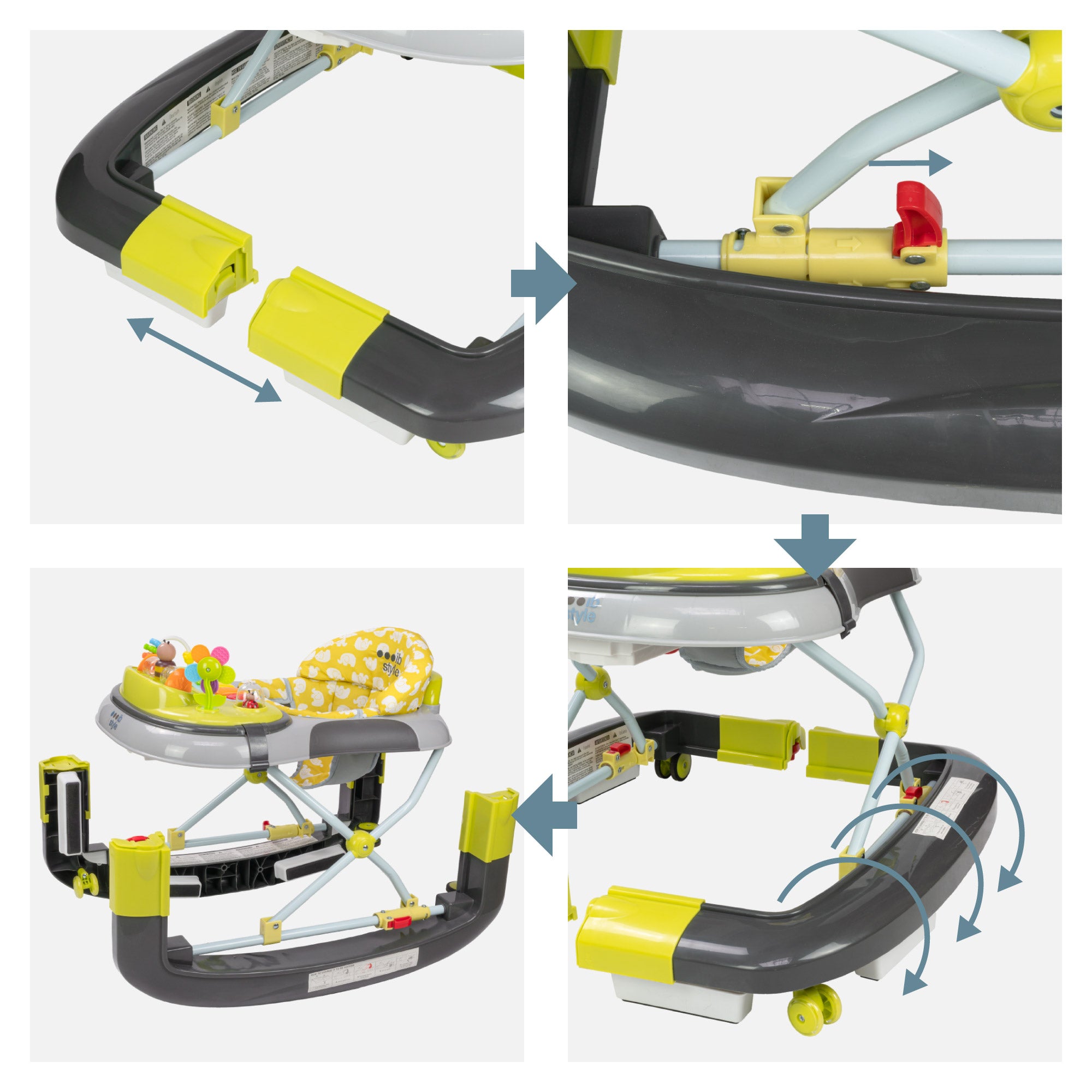 Little World Babywalker Lemon Grey