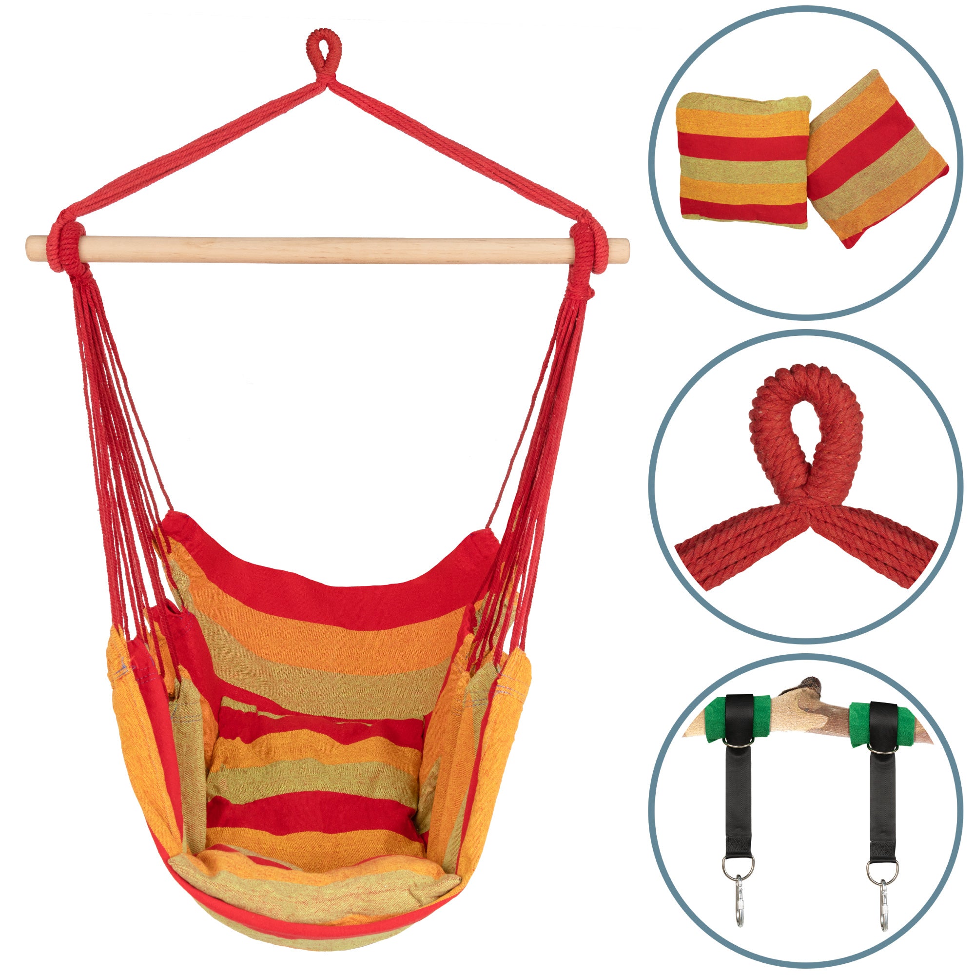 Hängesessel Kalea Rot Gelb ib style