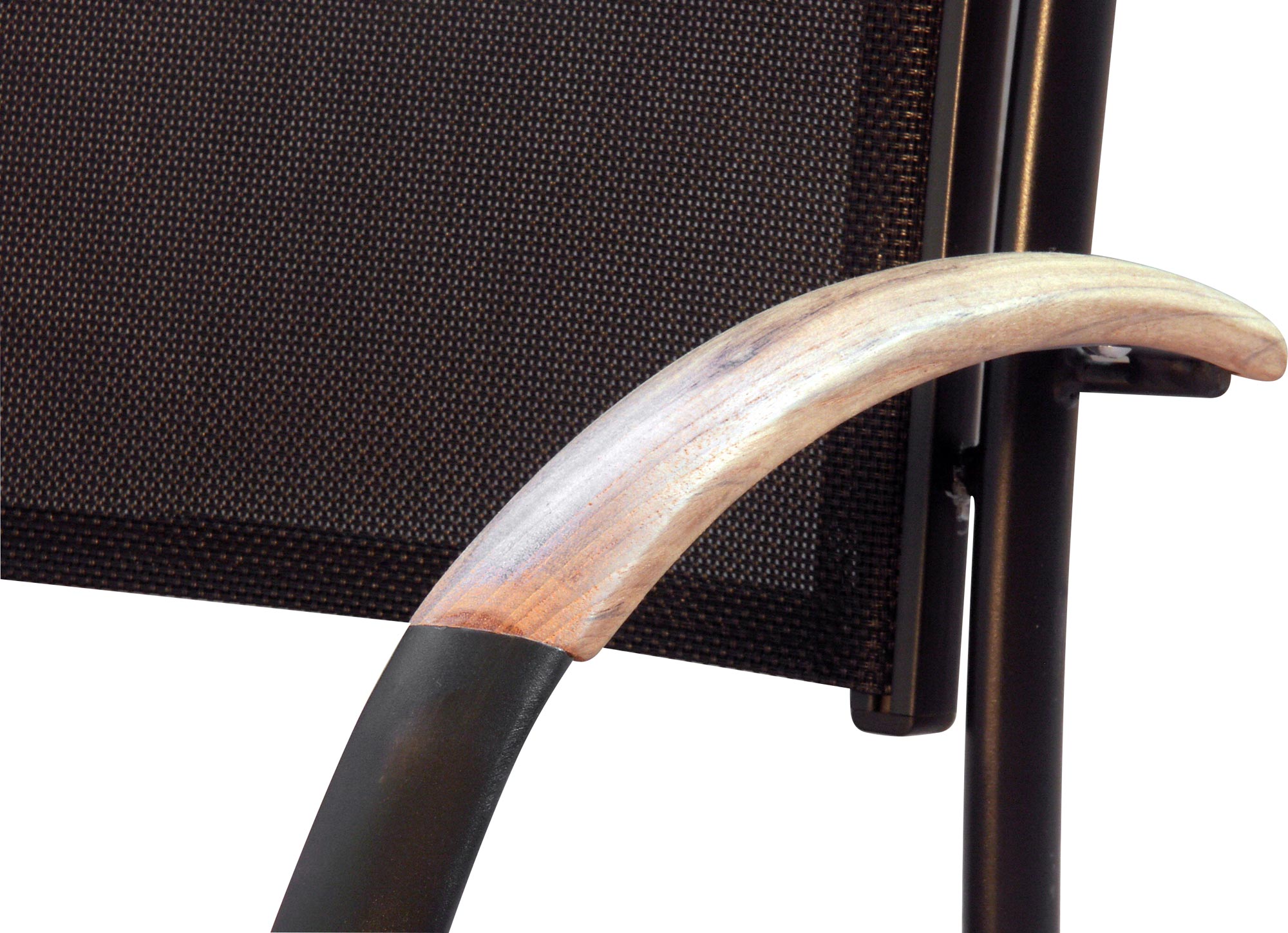 Diplomat Stapelstuhl schwarz/teak