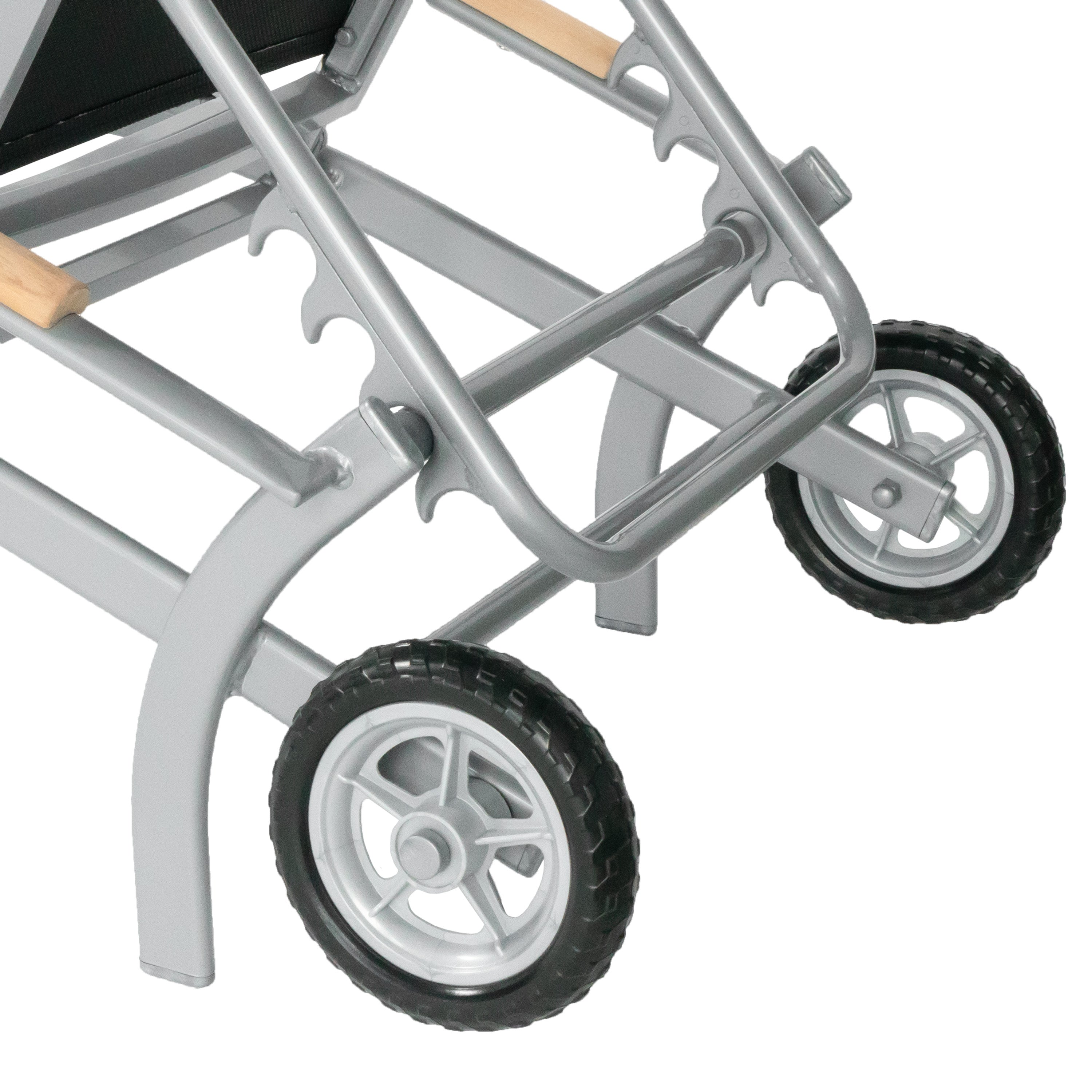Gartenliege Diplomat Silber Rollbar