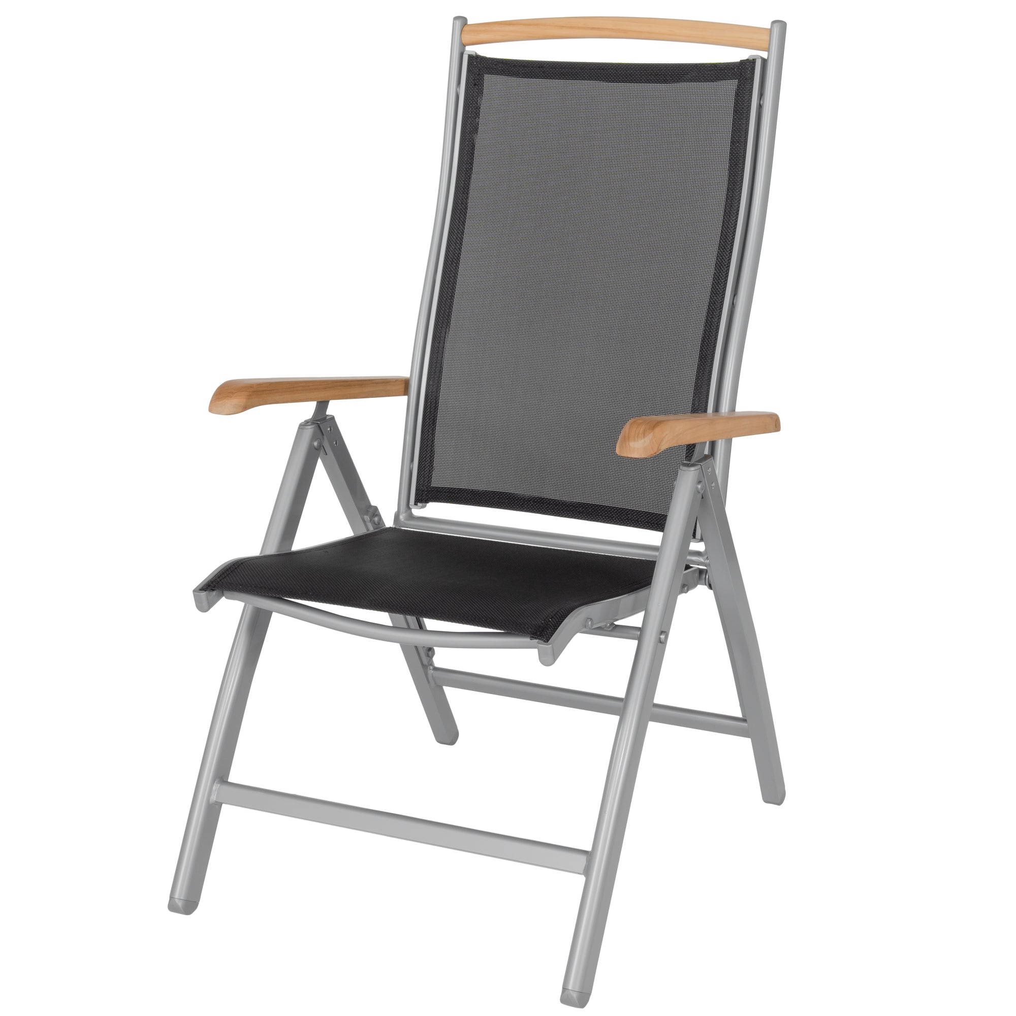 Gartenstühle Diplomat Set Silber Teak Holz ib style